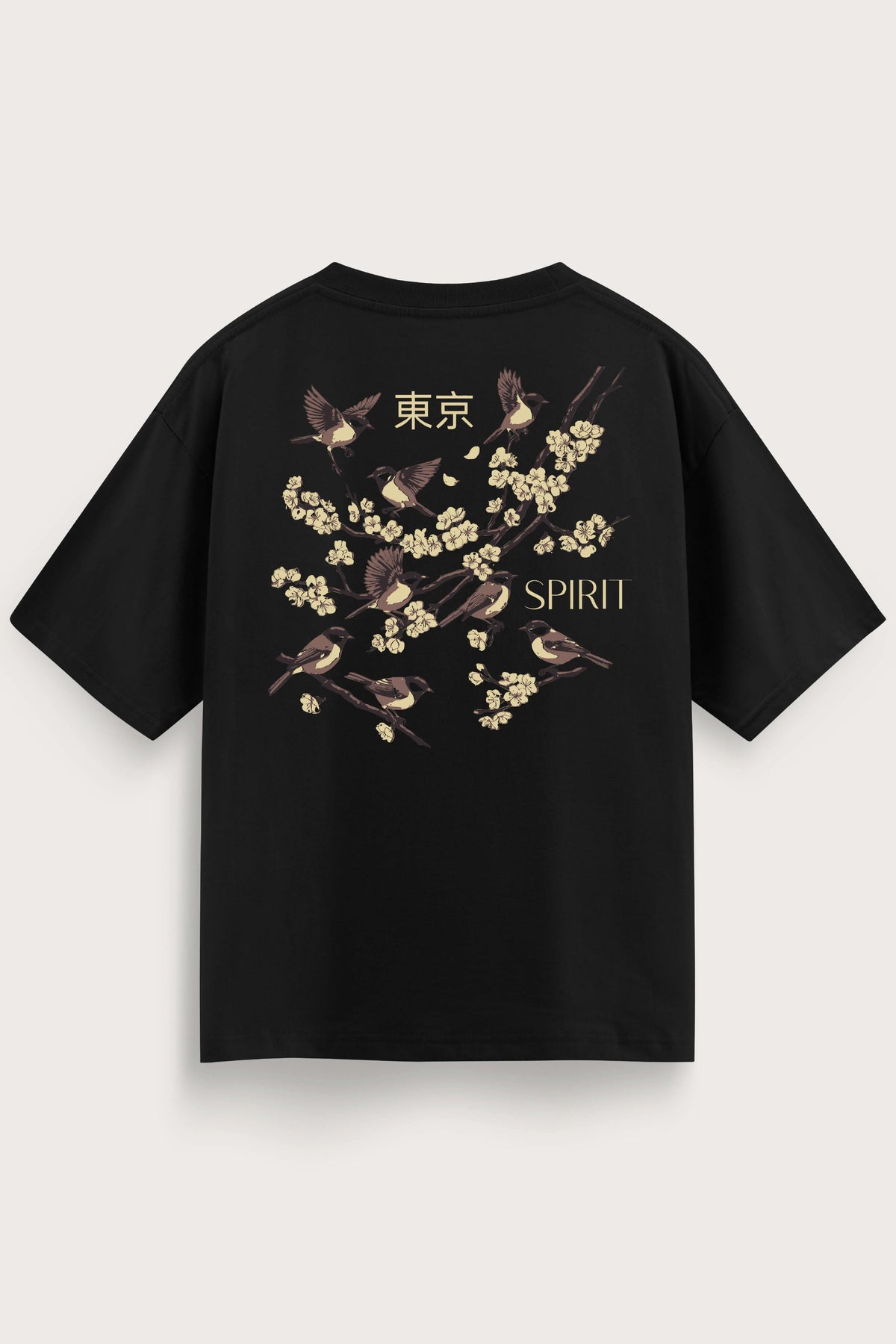 Japanese T-shirt With Oversized Fits