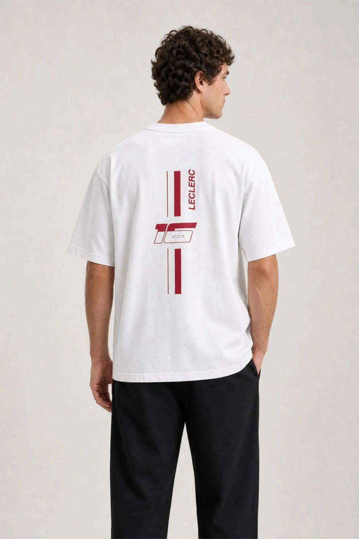 Men's White Formula 1 Oversized T-Shirt