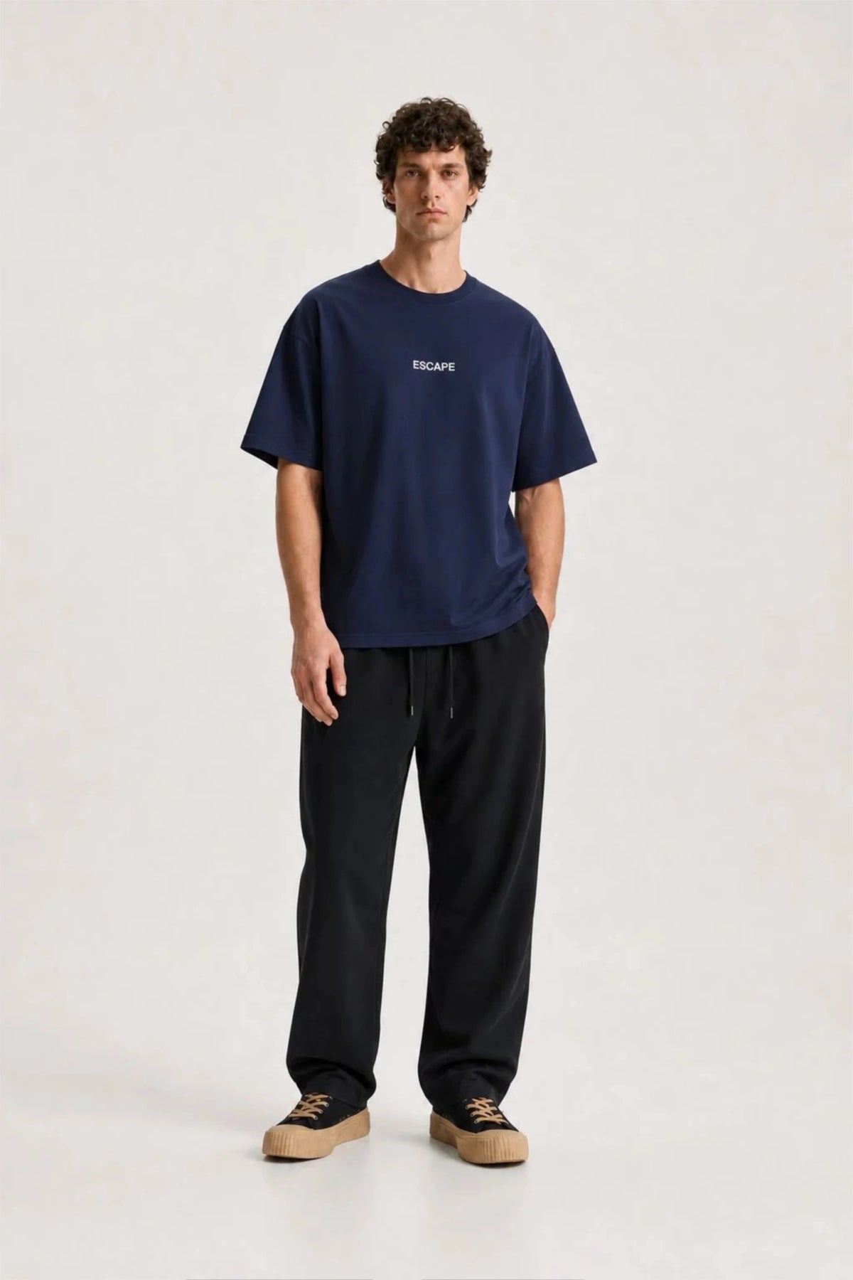 Men's Blue Escape Oversized T-Shirt