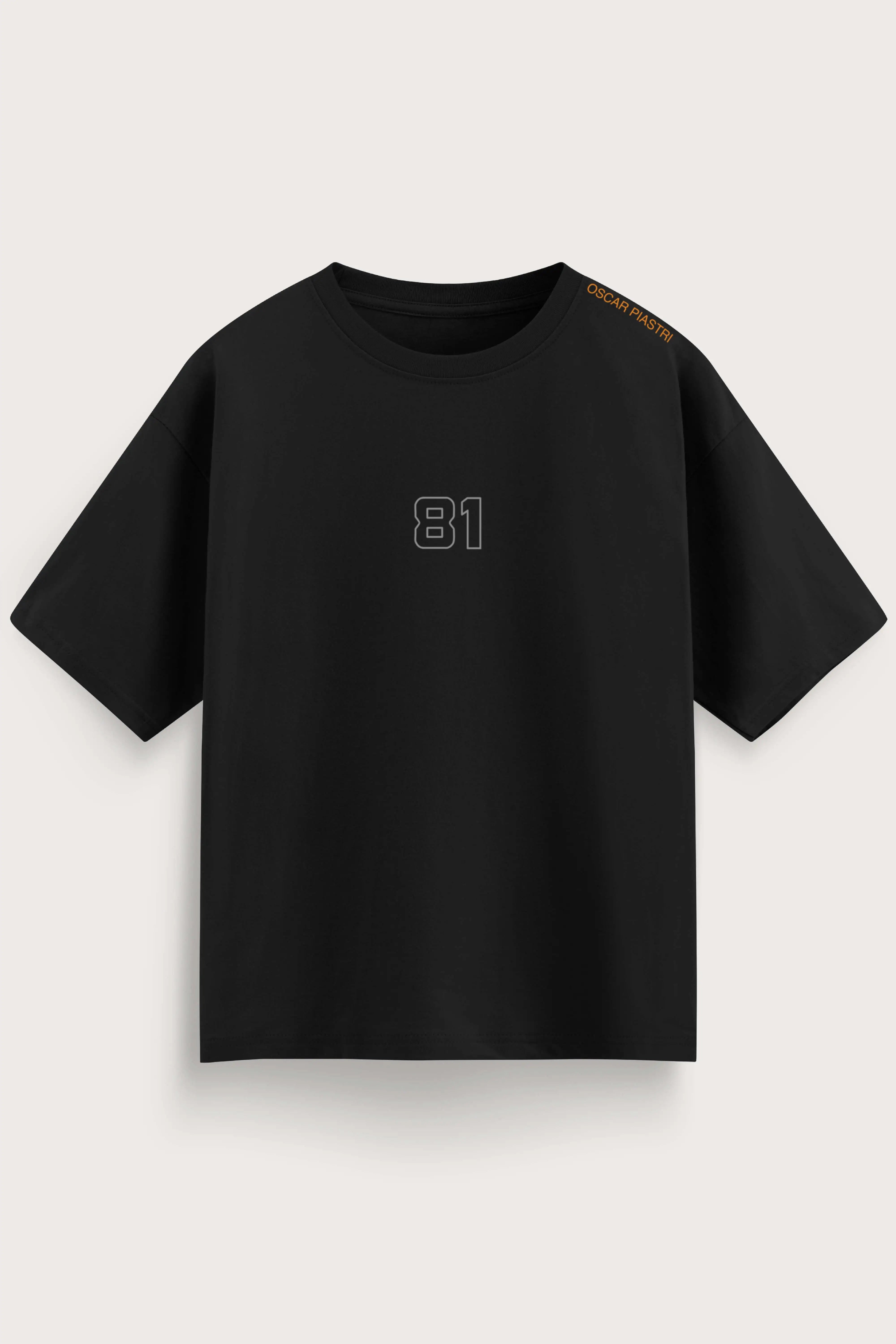 Men's Black Oscar Piastri Oversized T-Shirt
