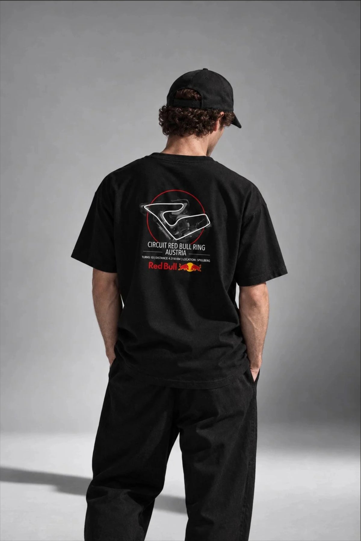 Red Bull T-Shirt Oversized Fit Black 240 GSM Sustainable Cotton