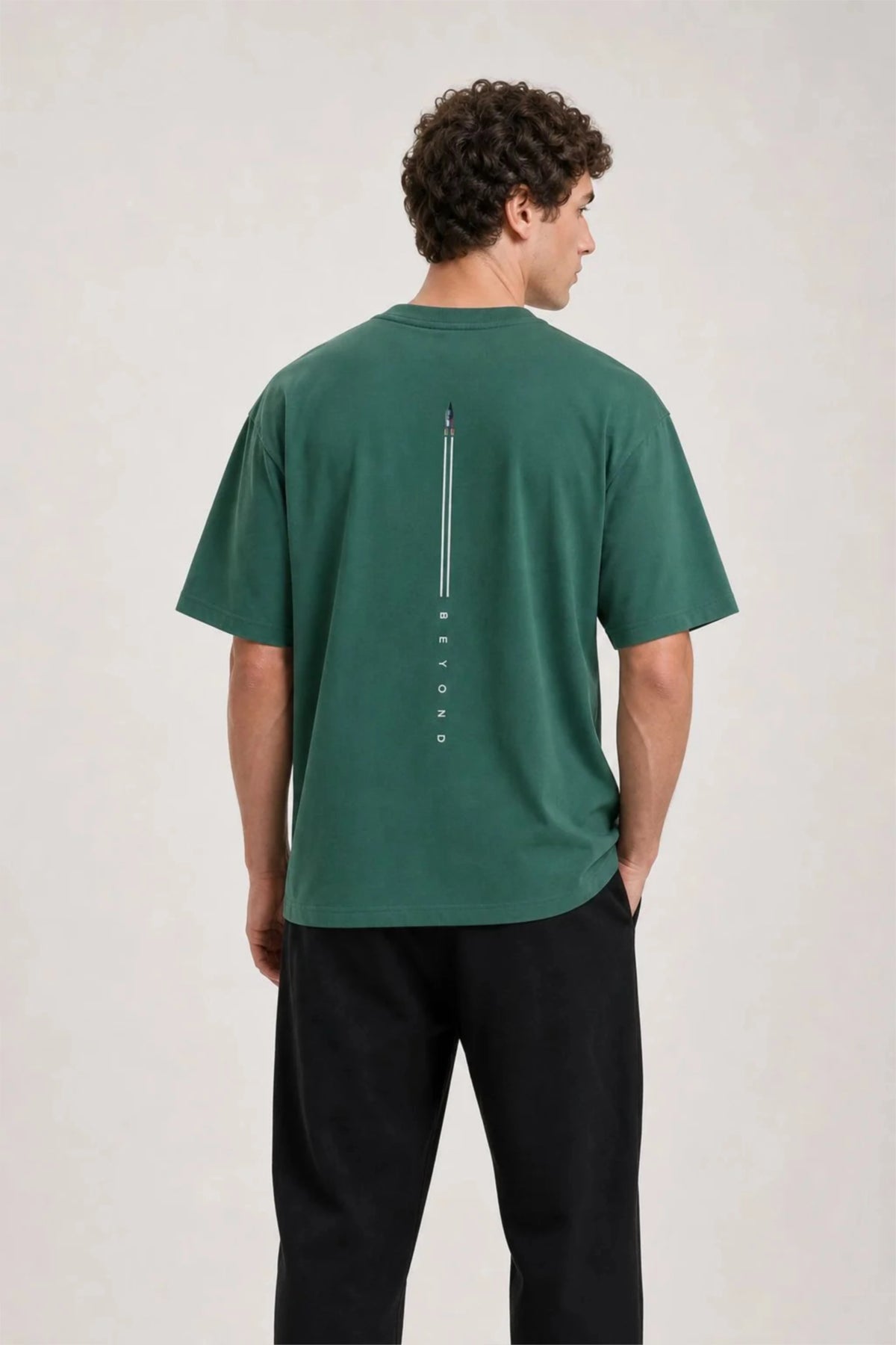 Men's Green Beyond Oversized T-Shirt