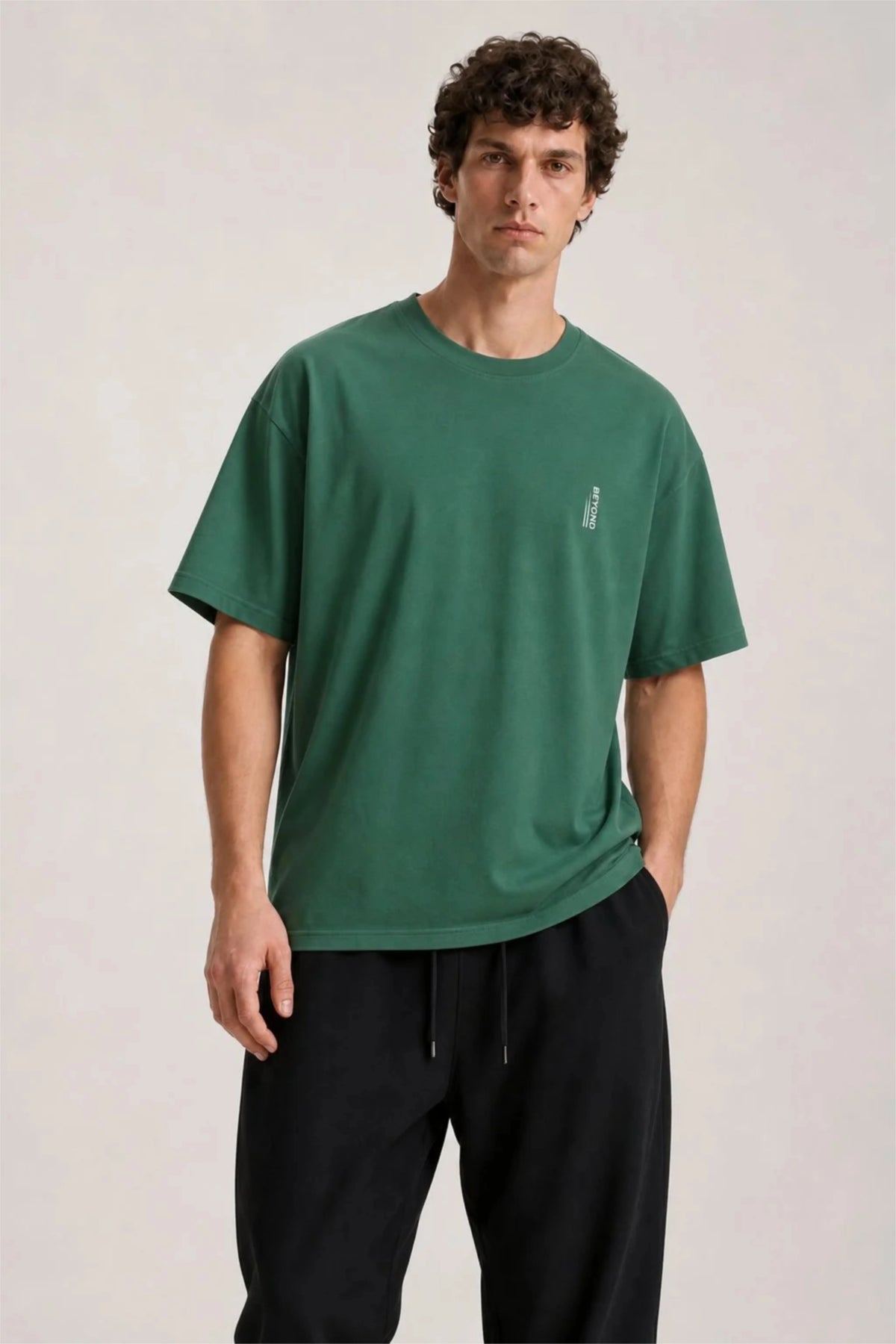 Men's Green Beyond Oversized T-Shirt