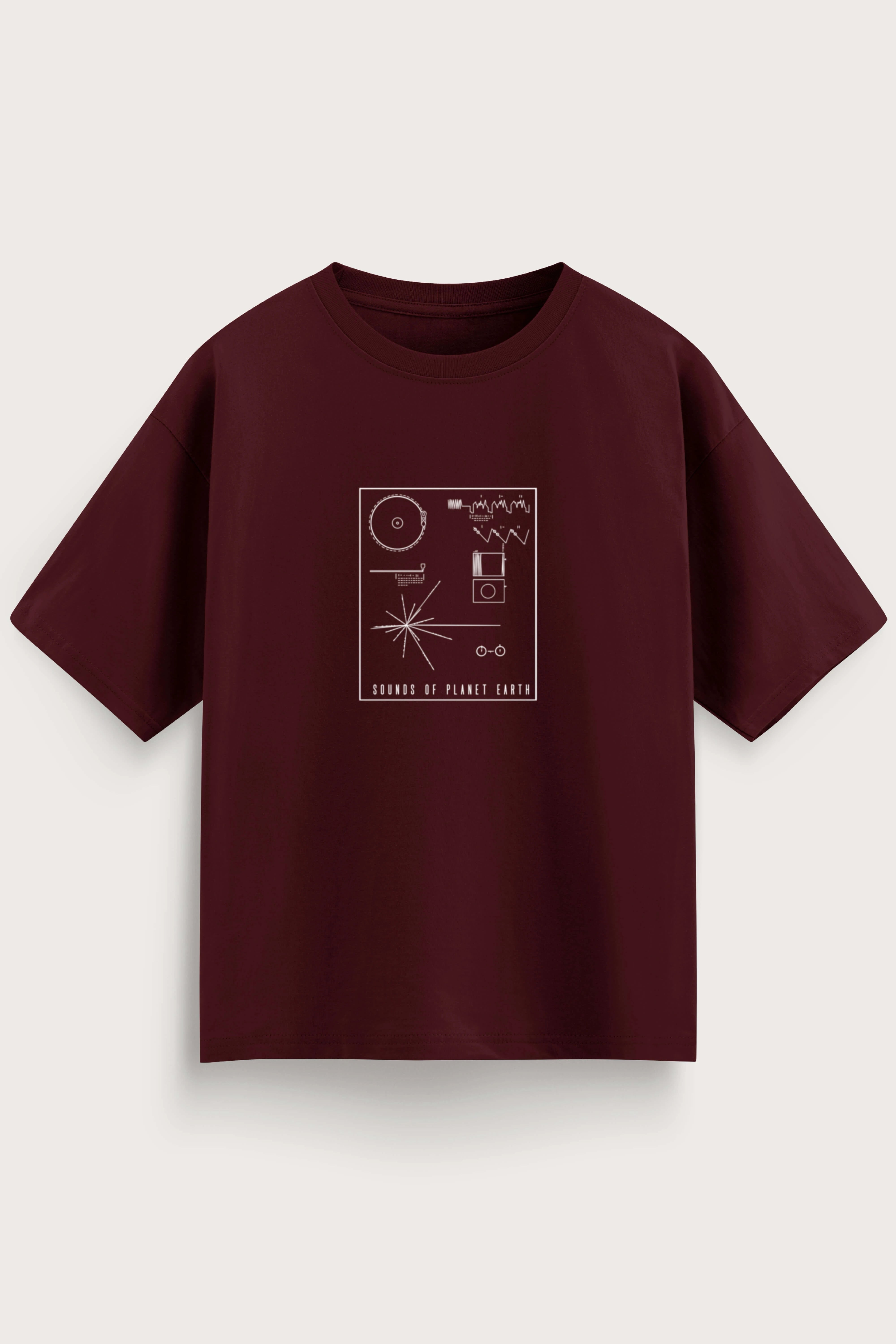 Men oversized wine tshirt SOPE front