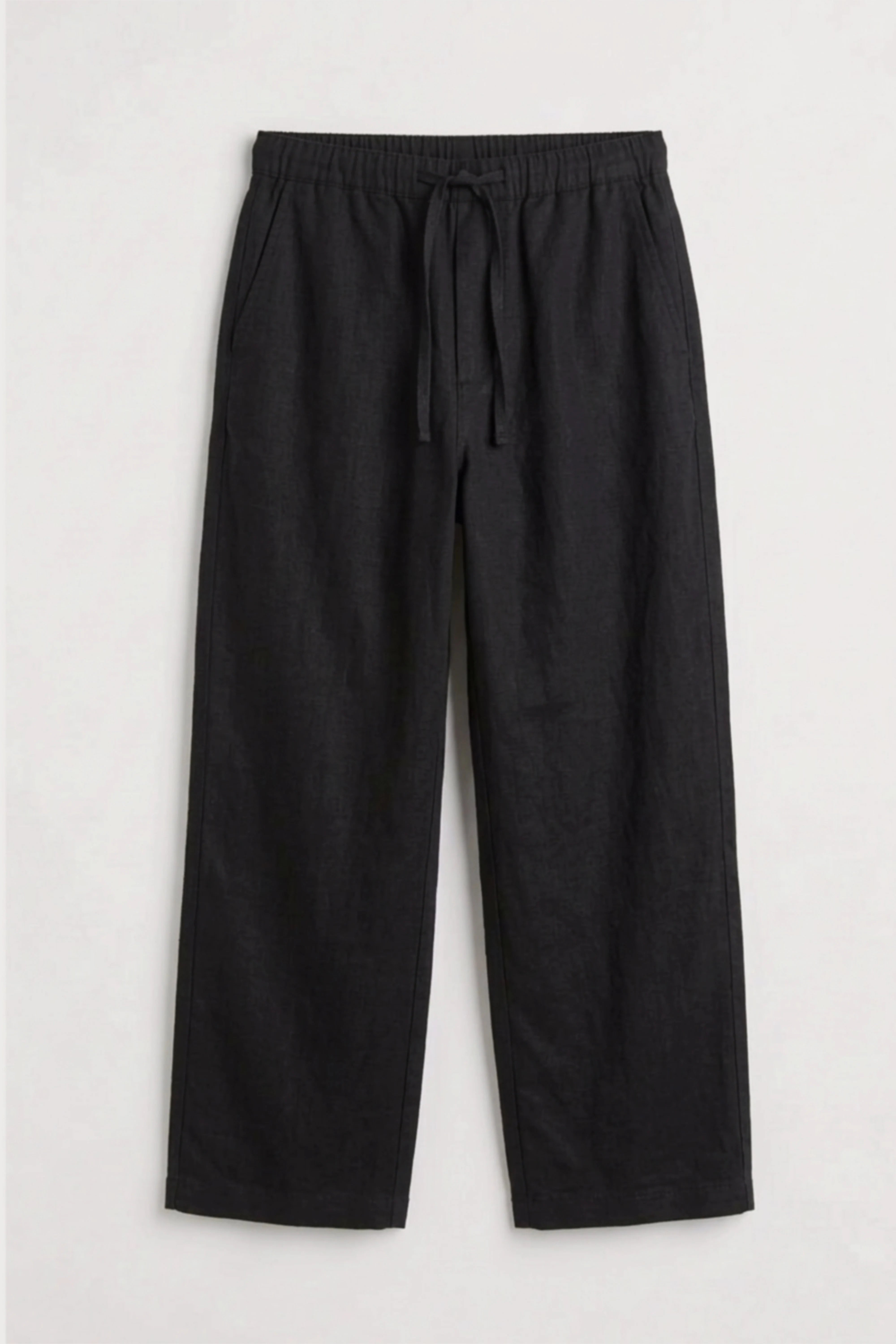 Men’s black loosefit twill cotton joggers