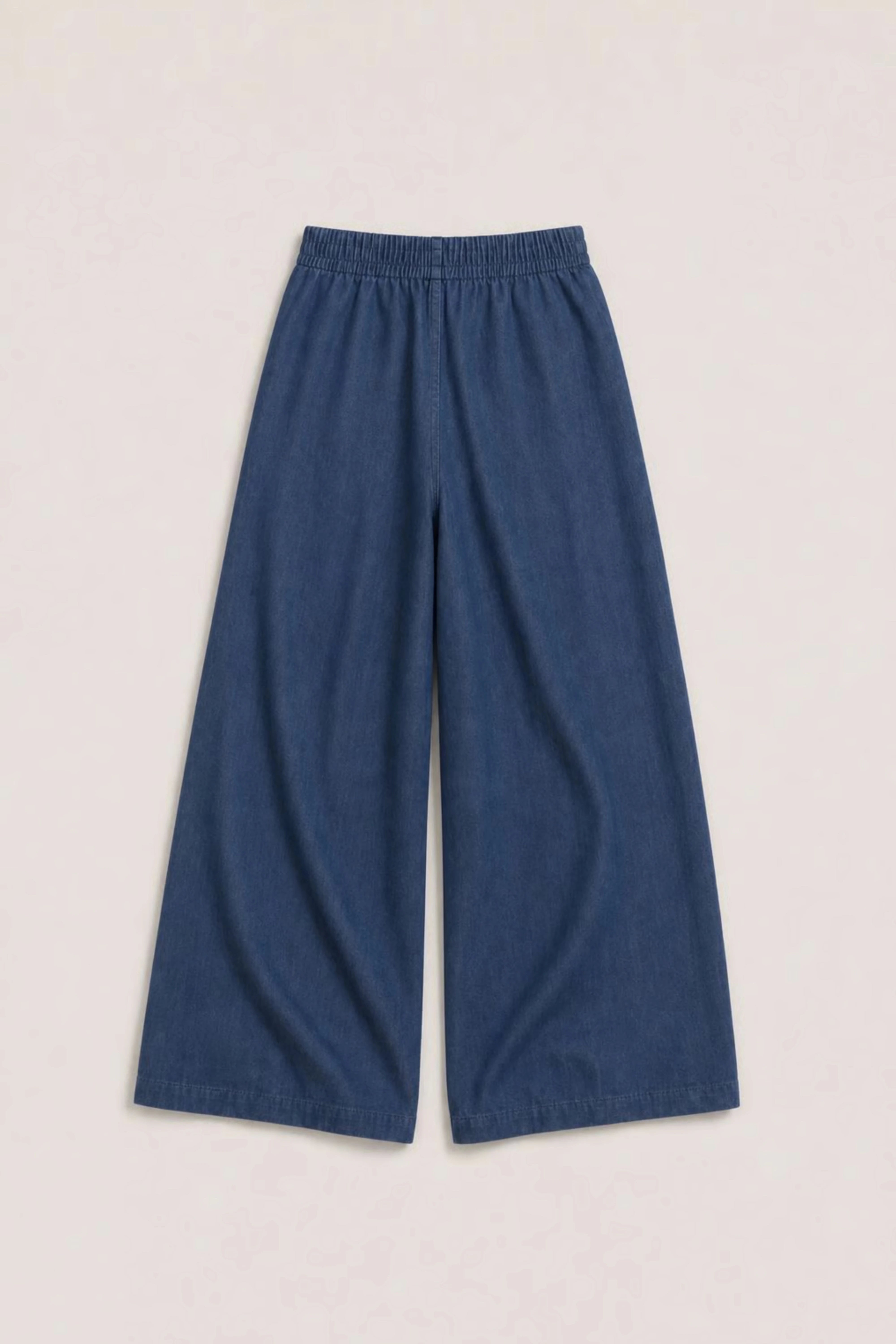 Women's Baggy Denim Joggers With Patch Pockets