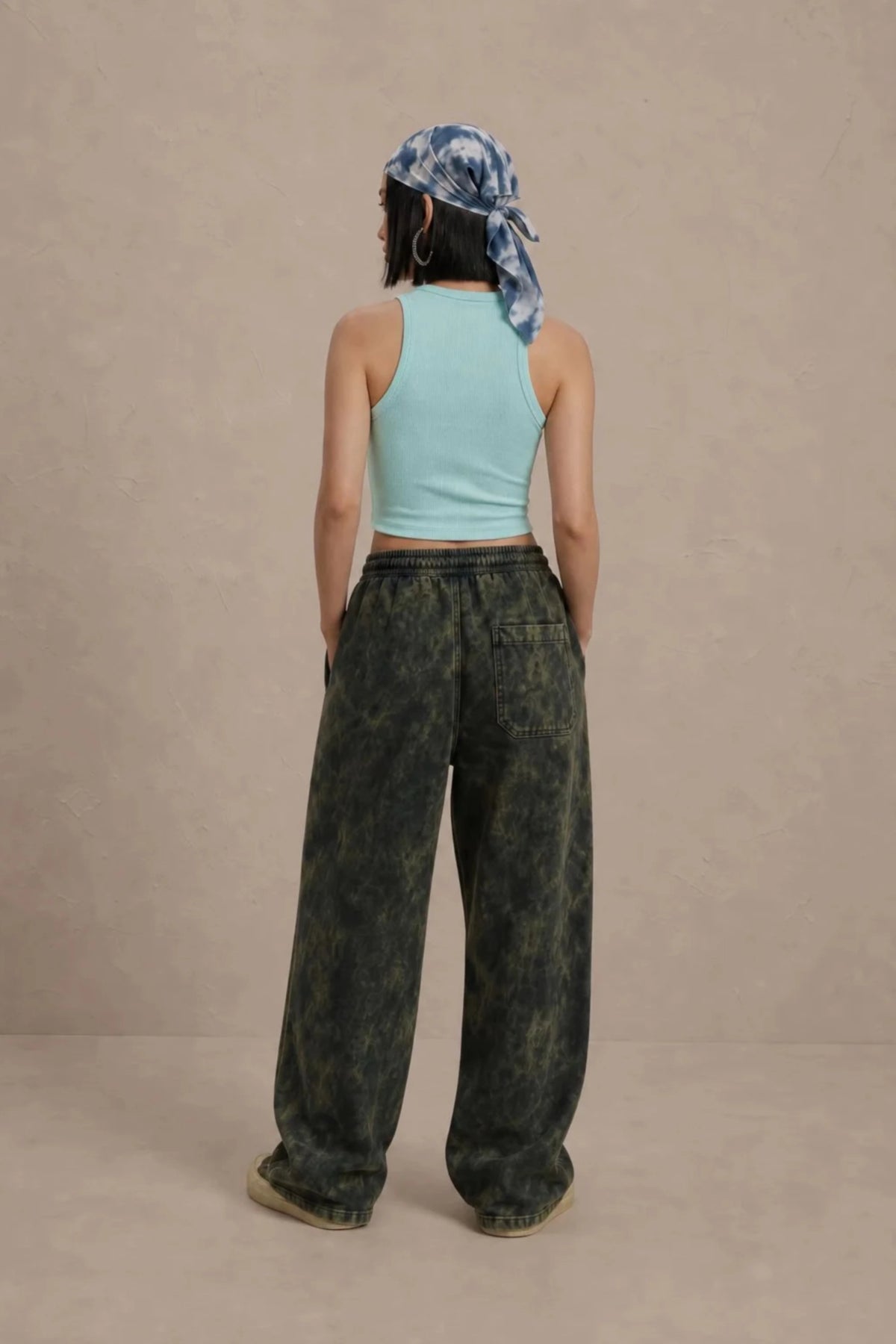 Women's Mint Green sleeveless ribbed cotton crop top