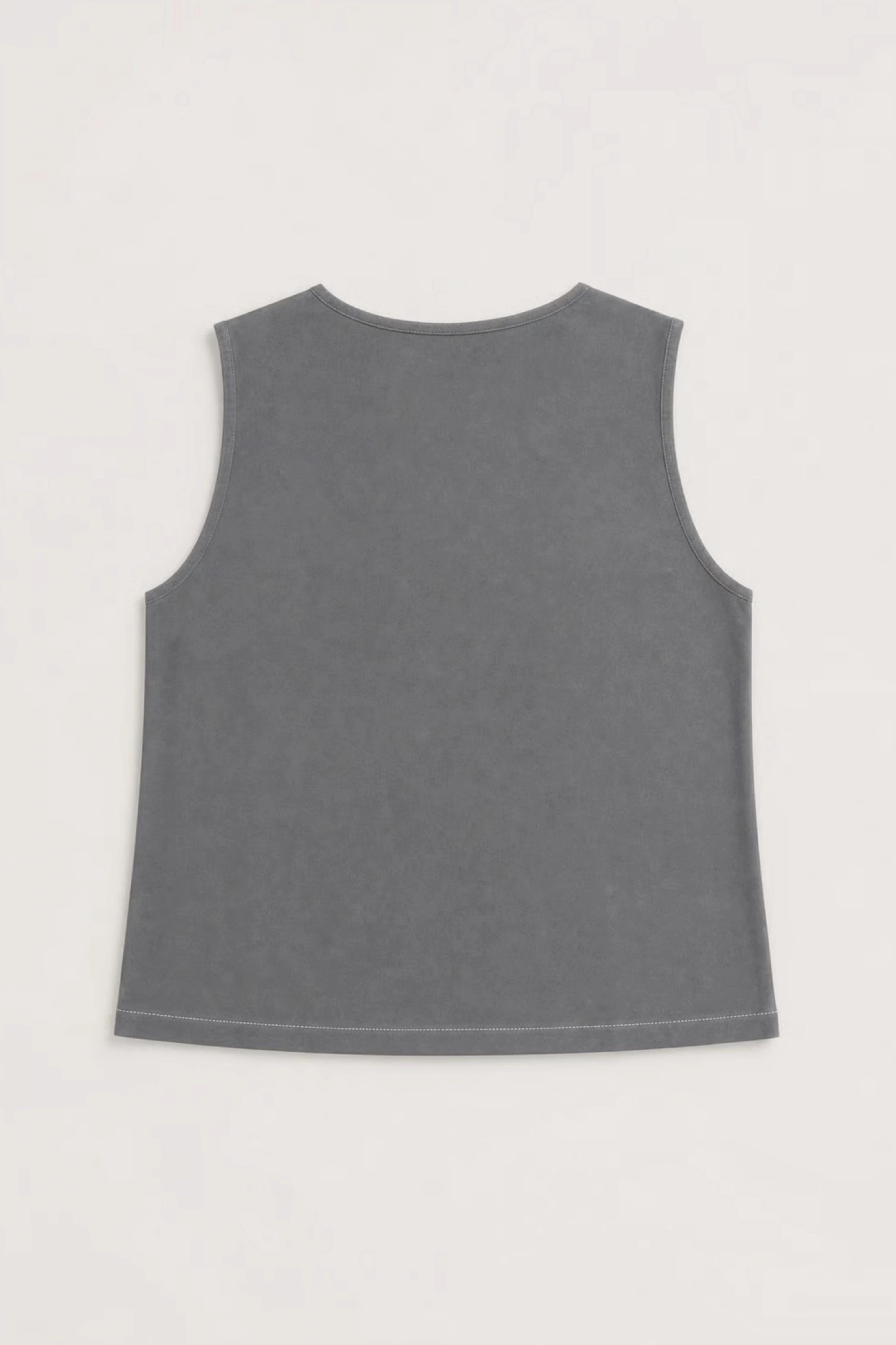 Women's Grey Crochet-trim Deep V-neck Top