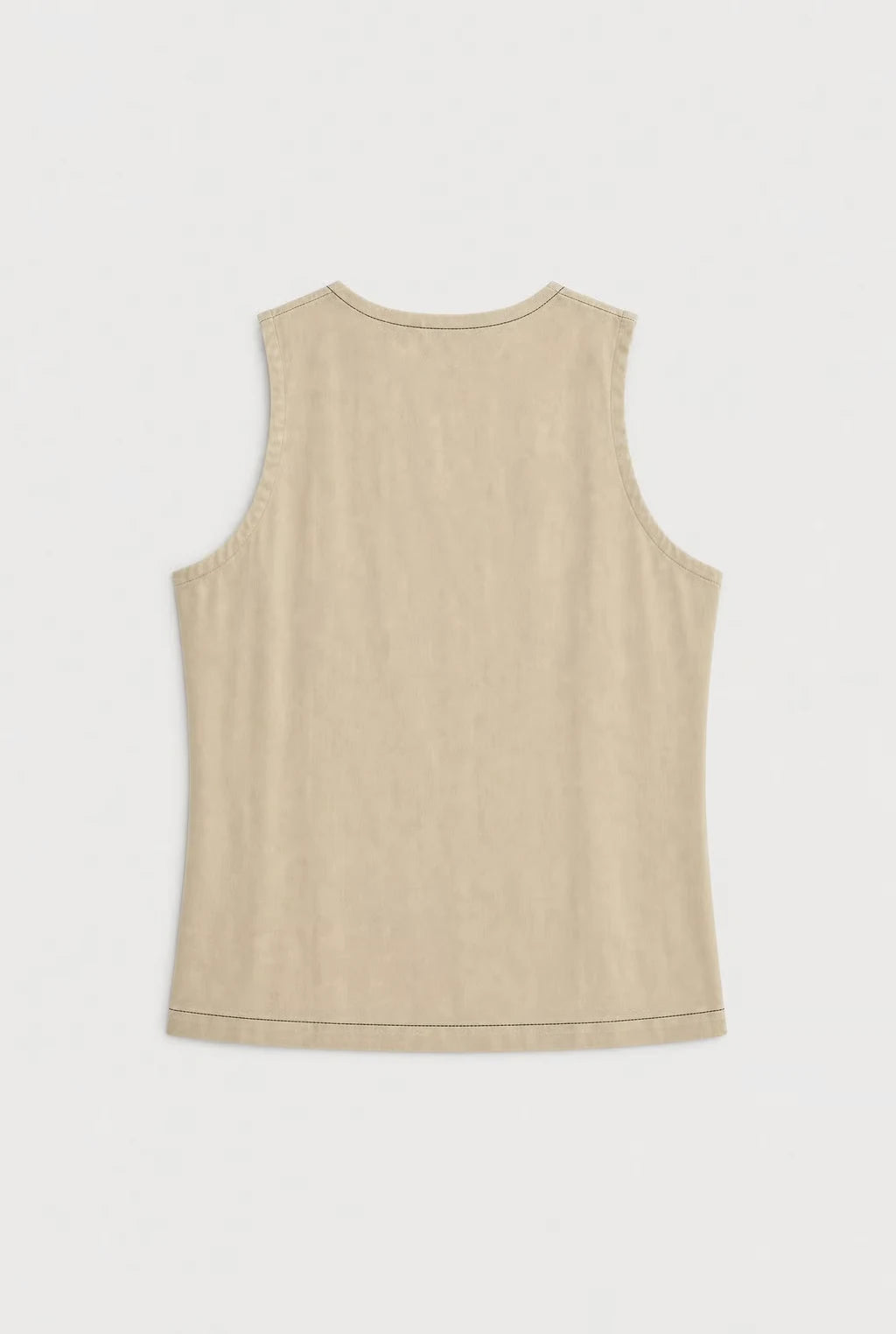 Women's Lichen Green High-neck Seamed Halter Top