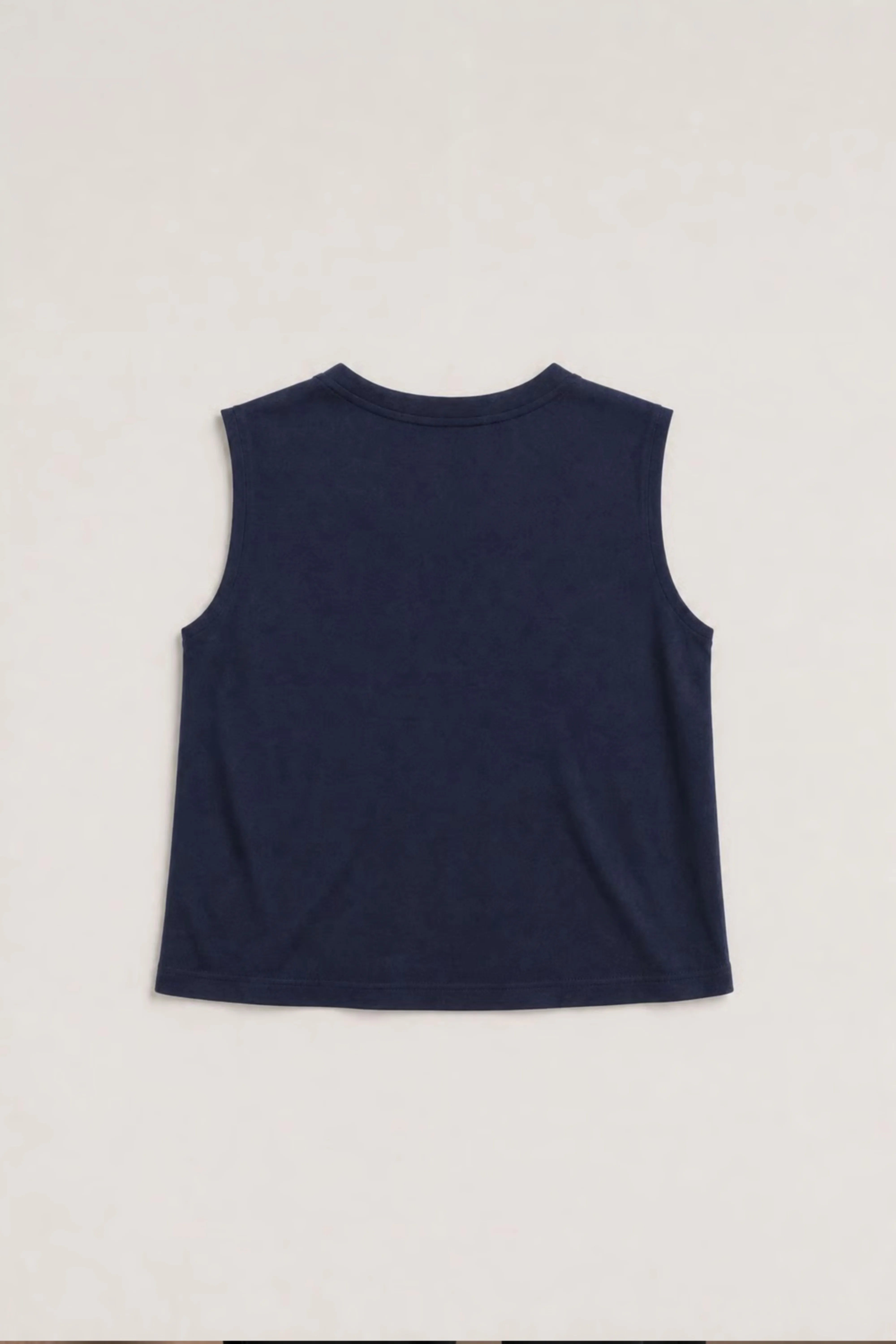 Women's Navy Blue Chic V-neck Sleeveless Top