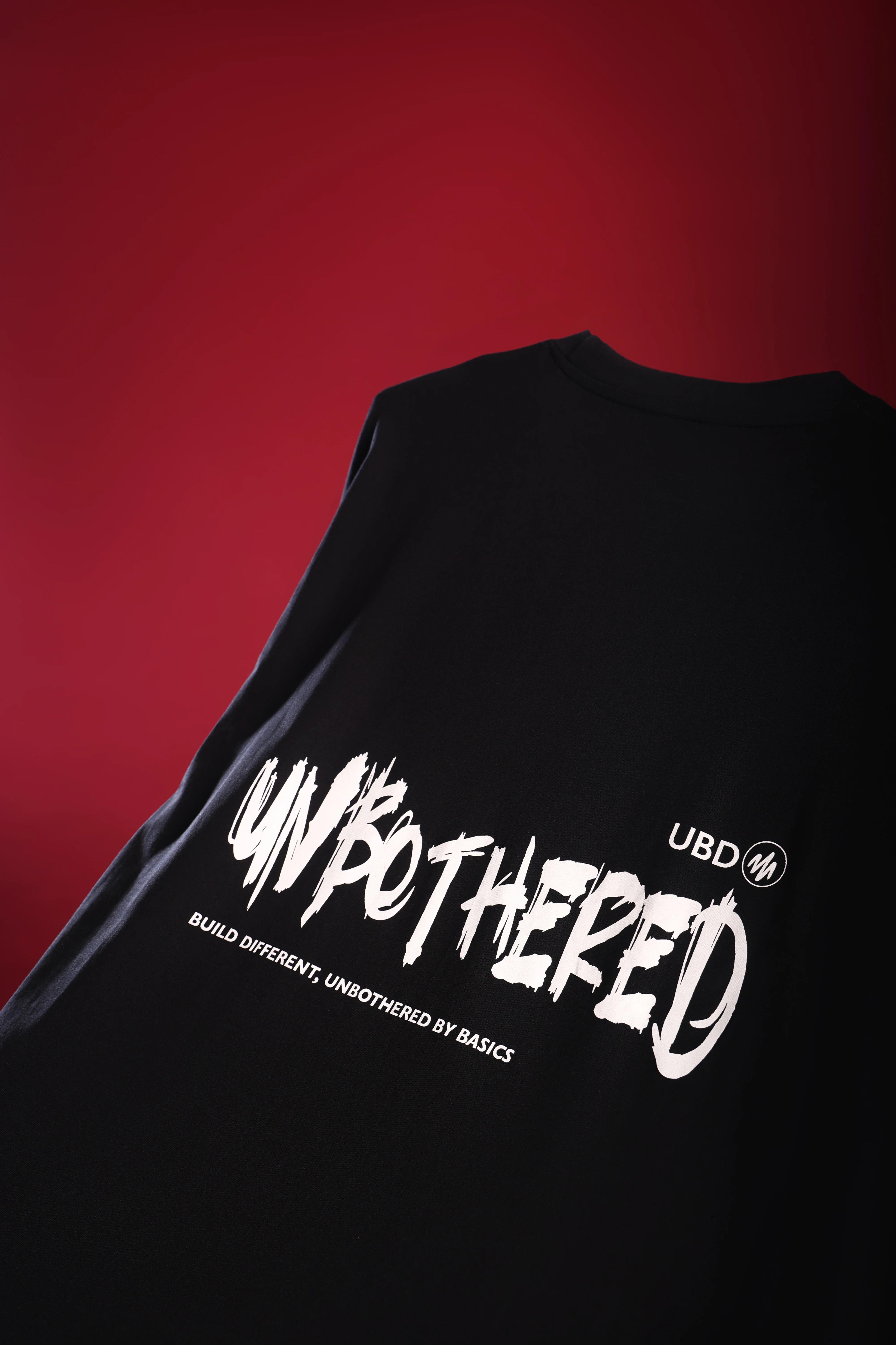 Relaxed Fit Unbothered Black T-Shirt for Men