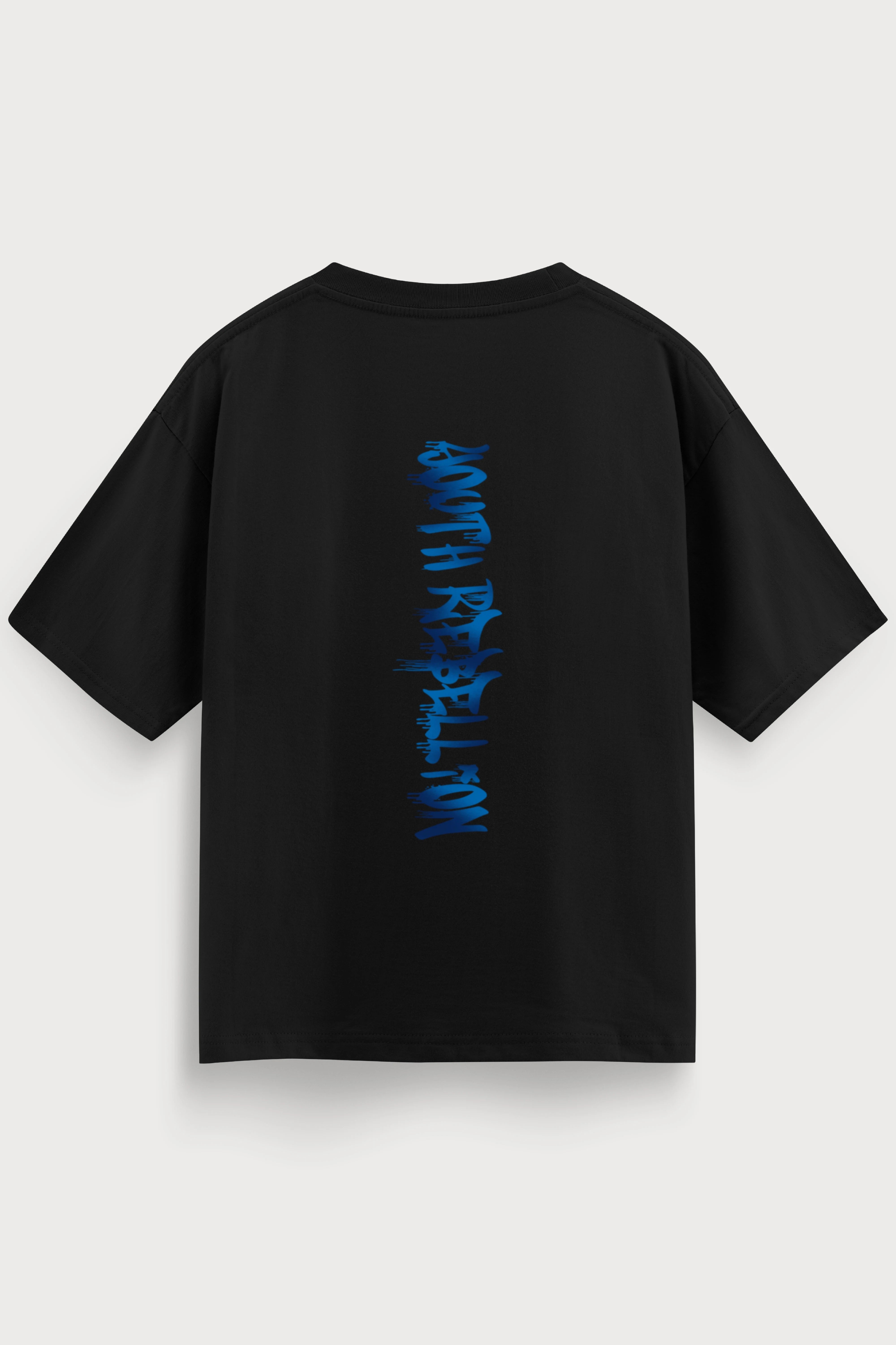 men-RelaxedFit-black-tshirt-Youth-rebellion-back