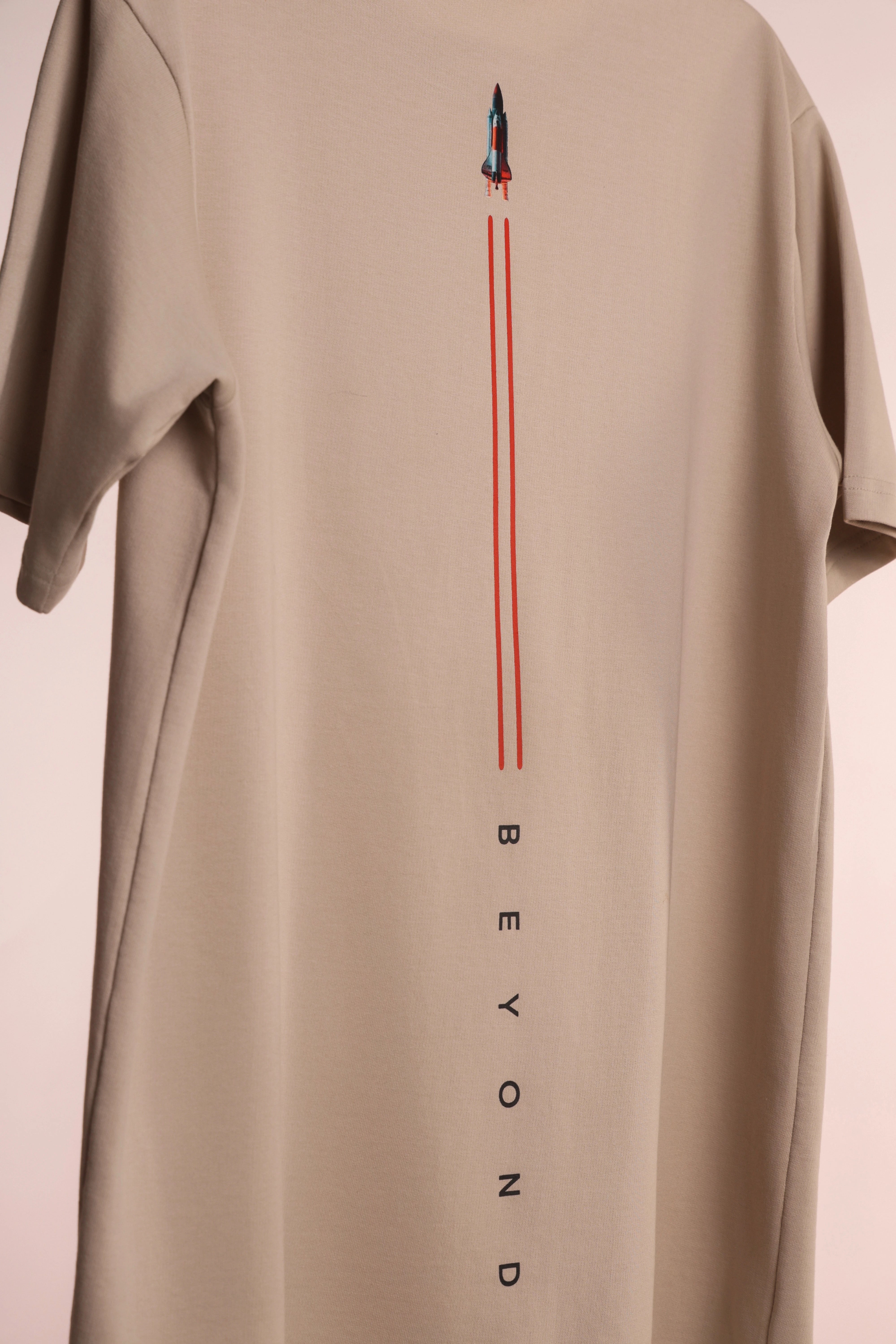 Men's Beige Beyond Oversized T-Shirt