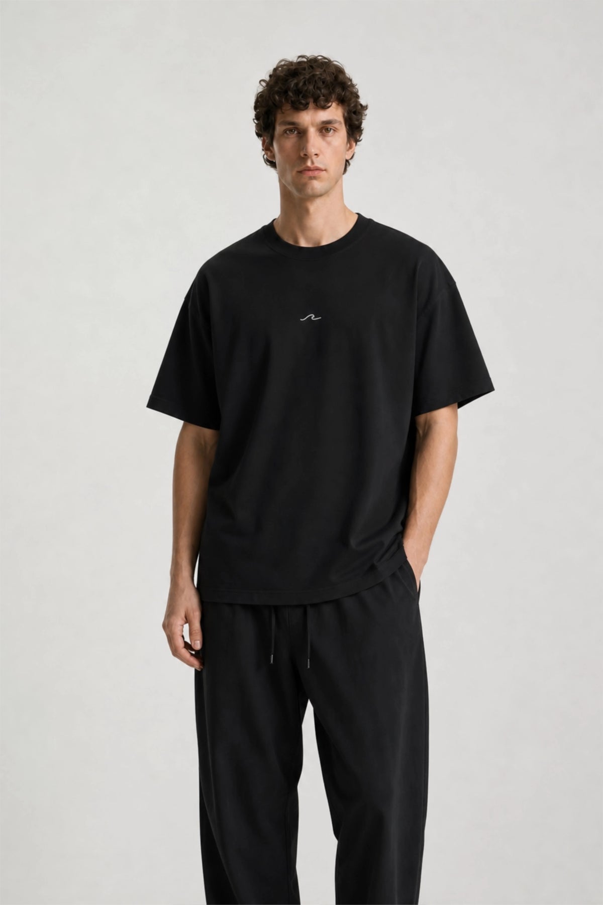 Men's Black Born to Discover Oversized T-Shirt