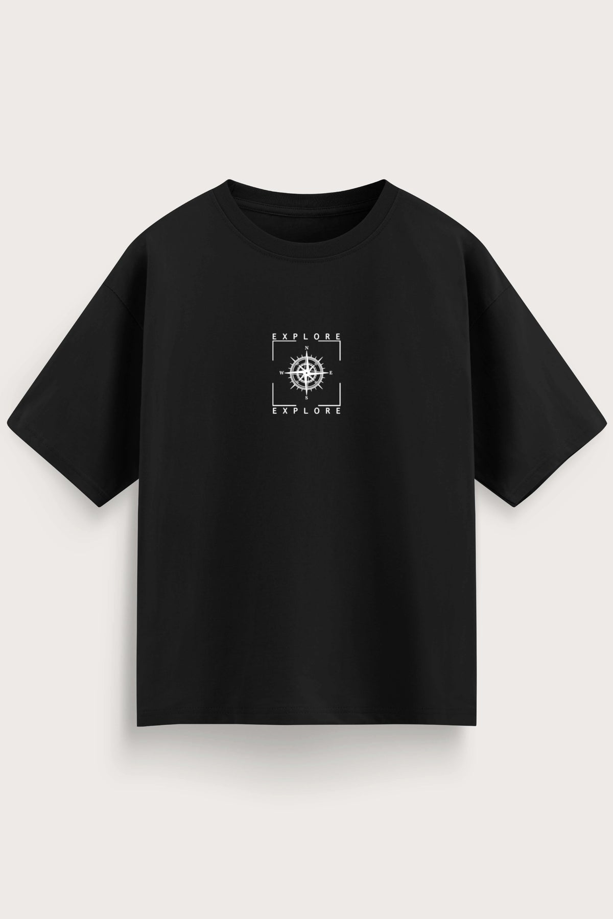 トップス OVY Original Fabric pac T-shirts black M Explore Black Men's Oversized T-Shirt | Sustainable Fabric | The Litt