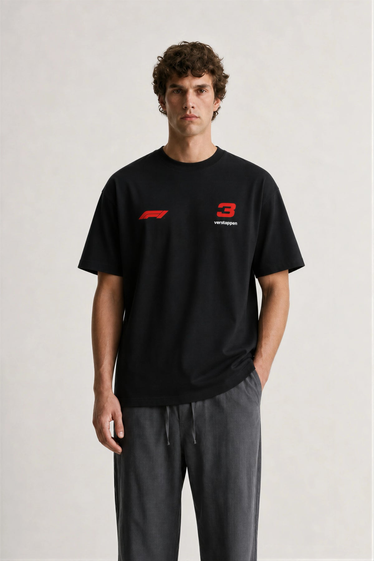 Men’s Black Max Verstappen Oversized T-shirt