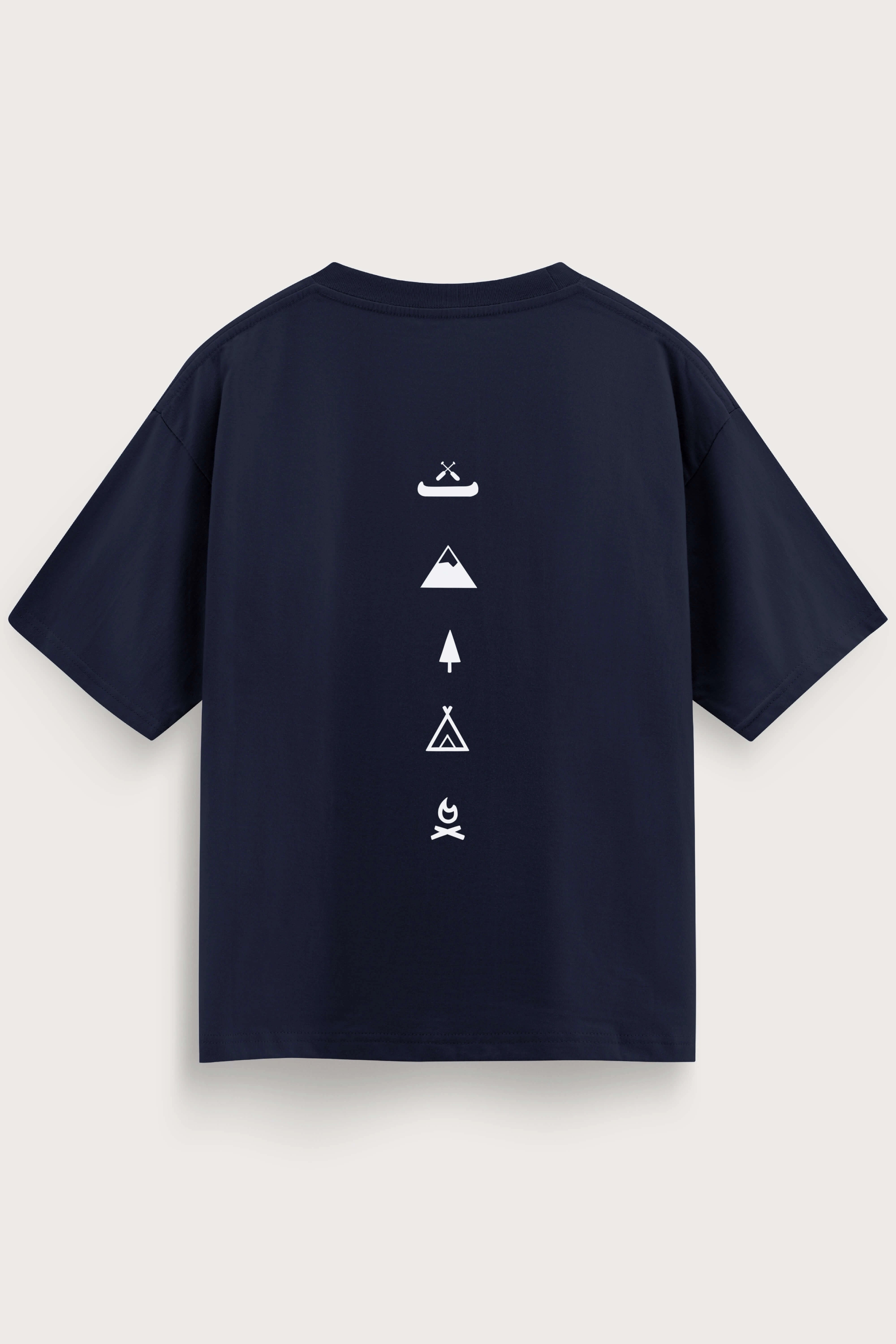Men's Blue Escape Oversized T-Shirt