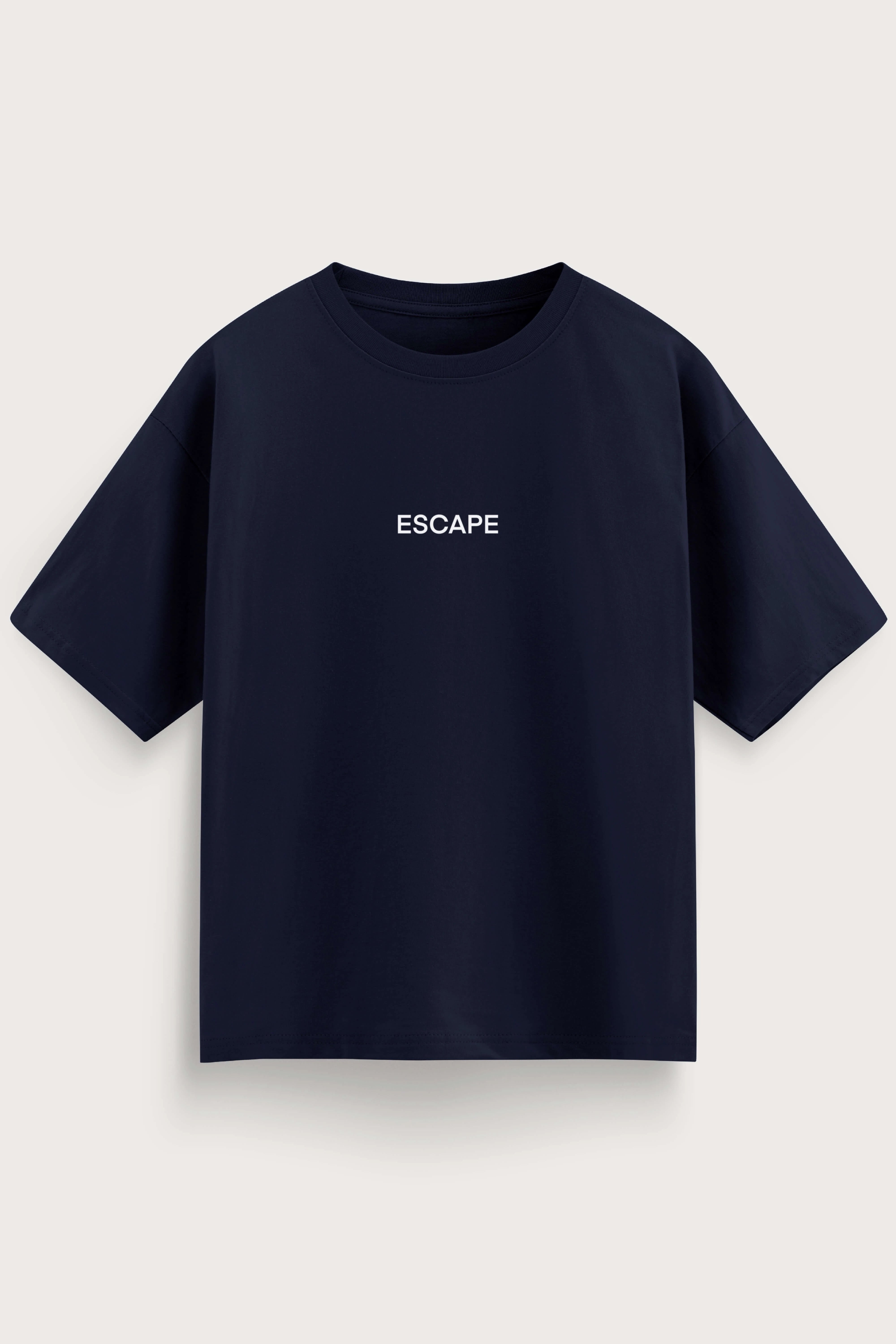 Men's Blue Escape Oversized T-Shirt