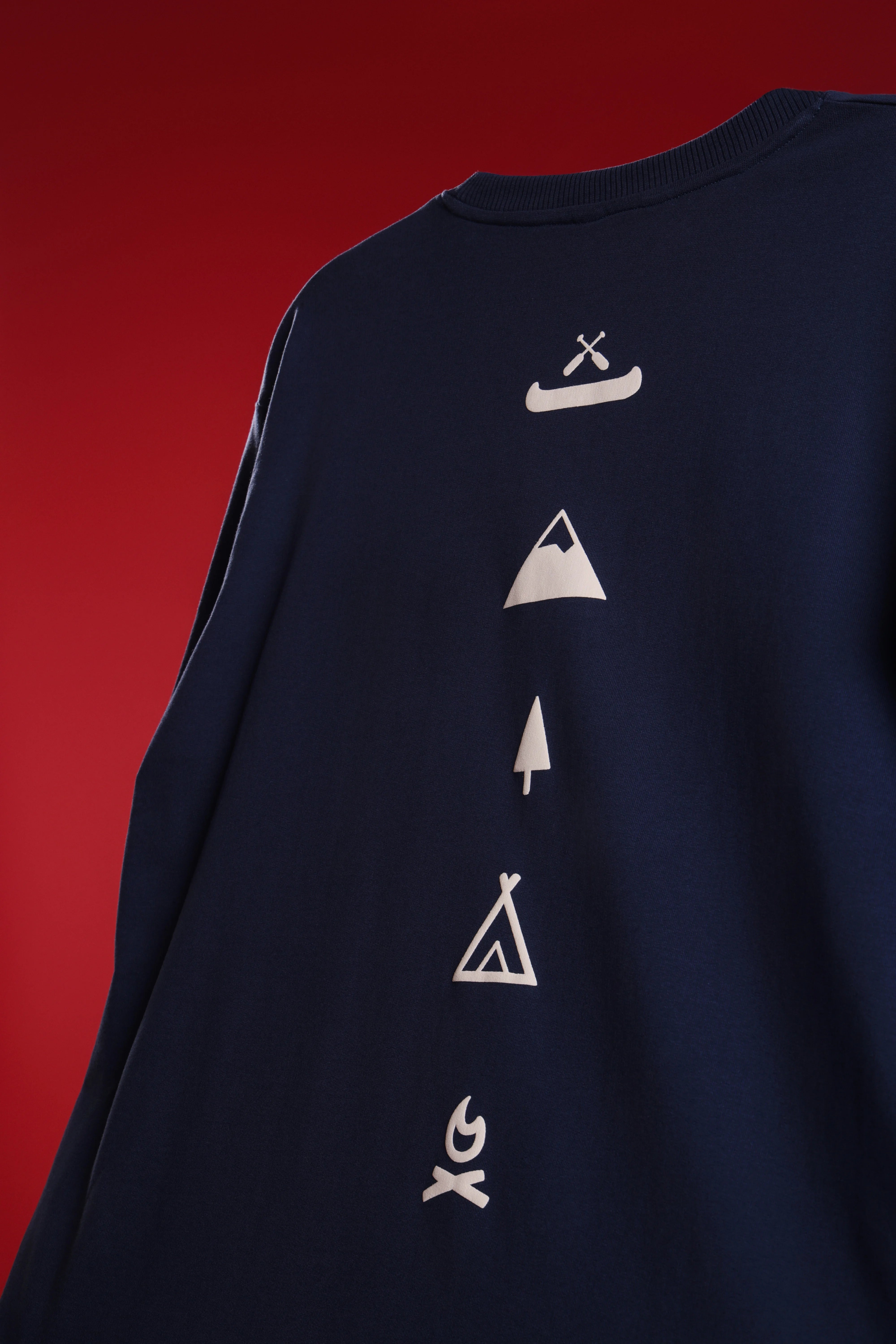 Men's Blue Escape Oversized T-Shirt