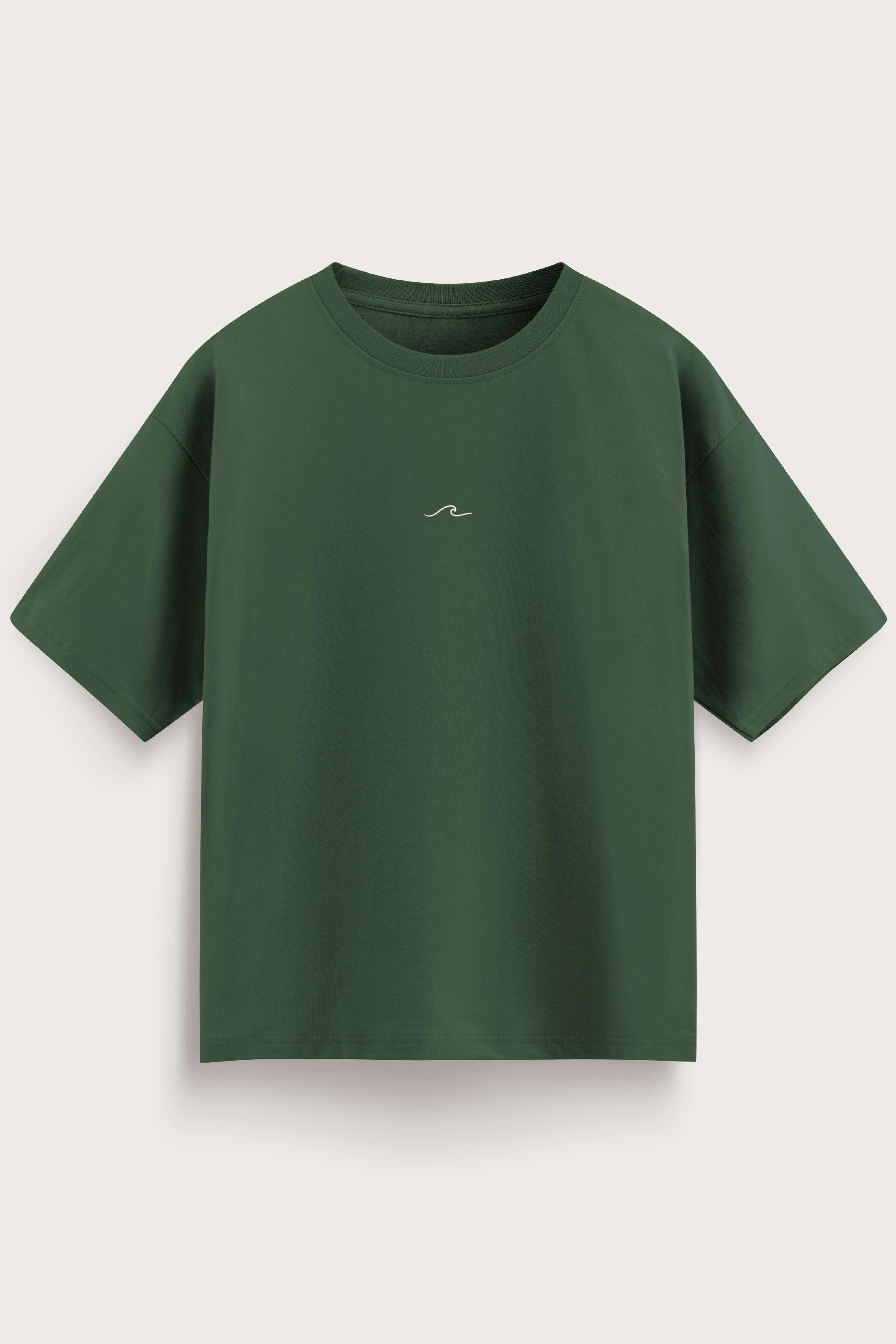Men's Green Born to Discover Oversized T-Shirt