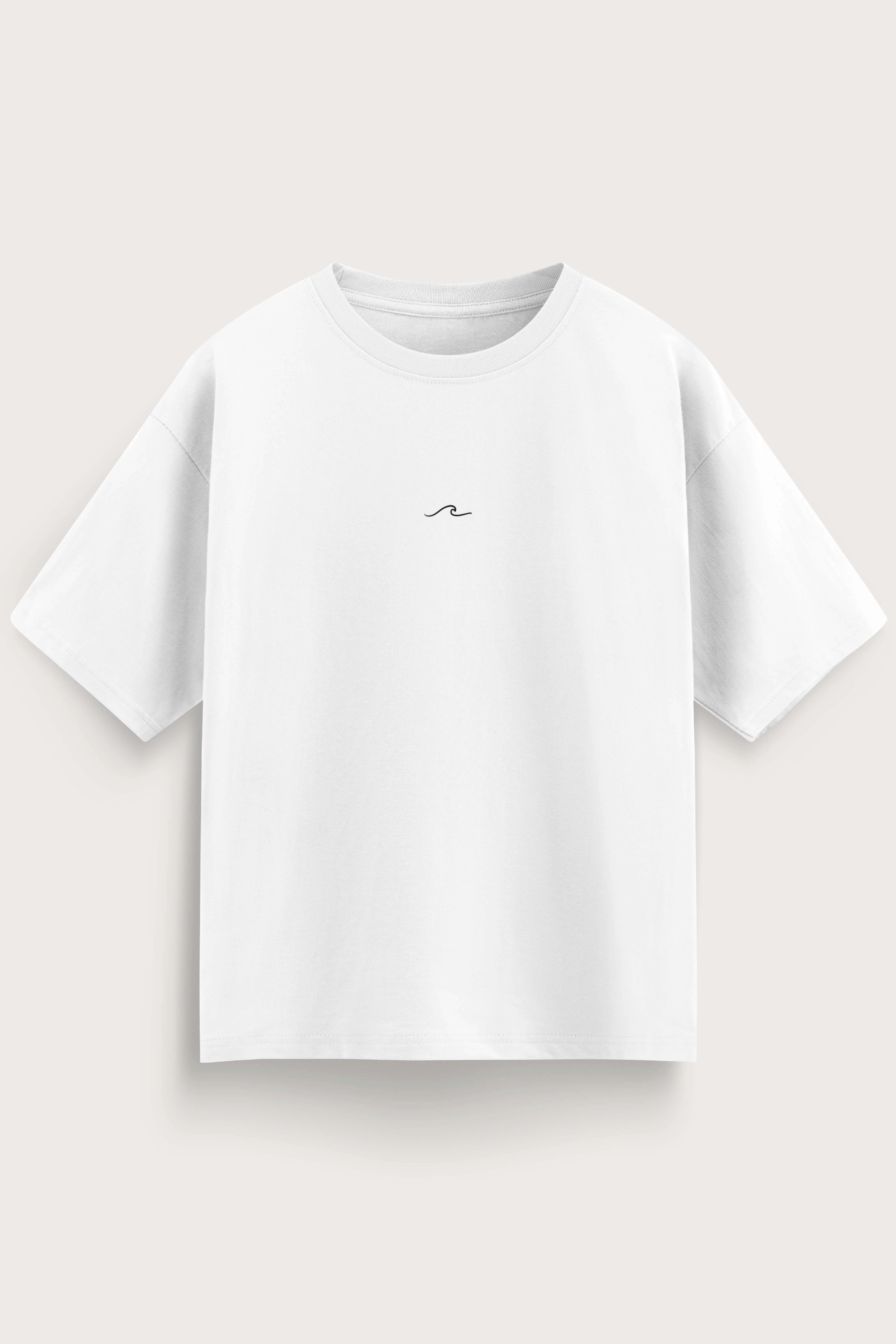 Men's White Born to Discover Oversized T-Shirt