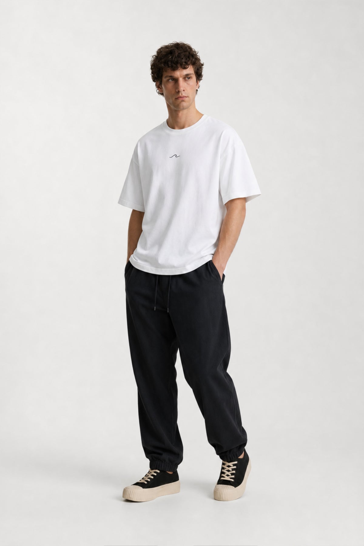Men's White Born to Discover Oversized T-Shirt