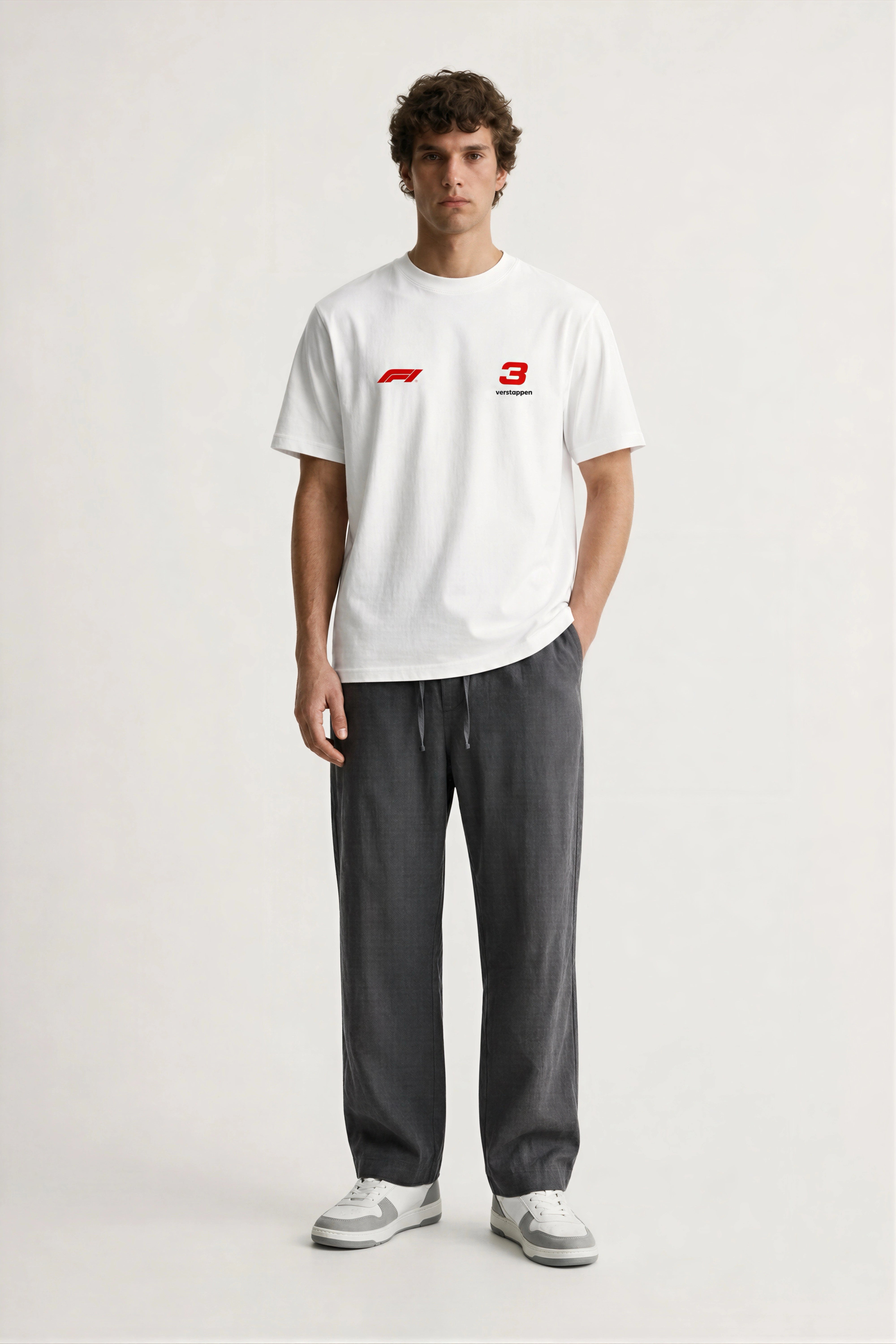 Men’s White Max Verstappen Oversized T-shirt