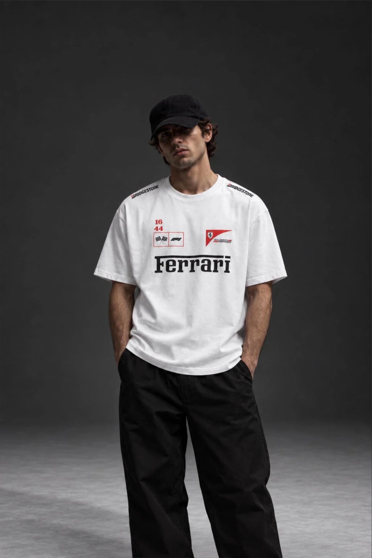 Ferrari T-Shirt Oversized Fit White 240 GSM Sustainable Cotton