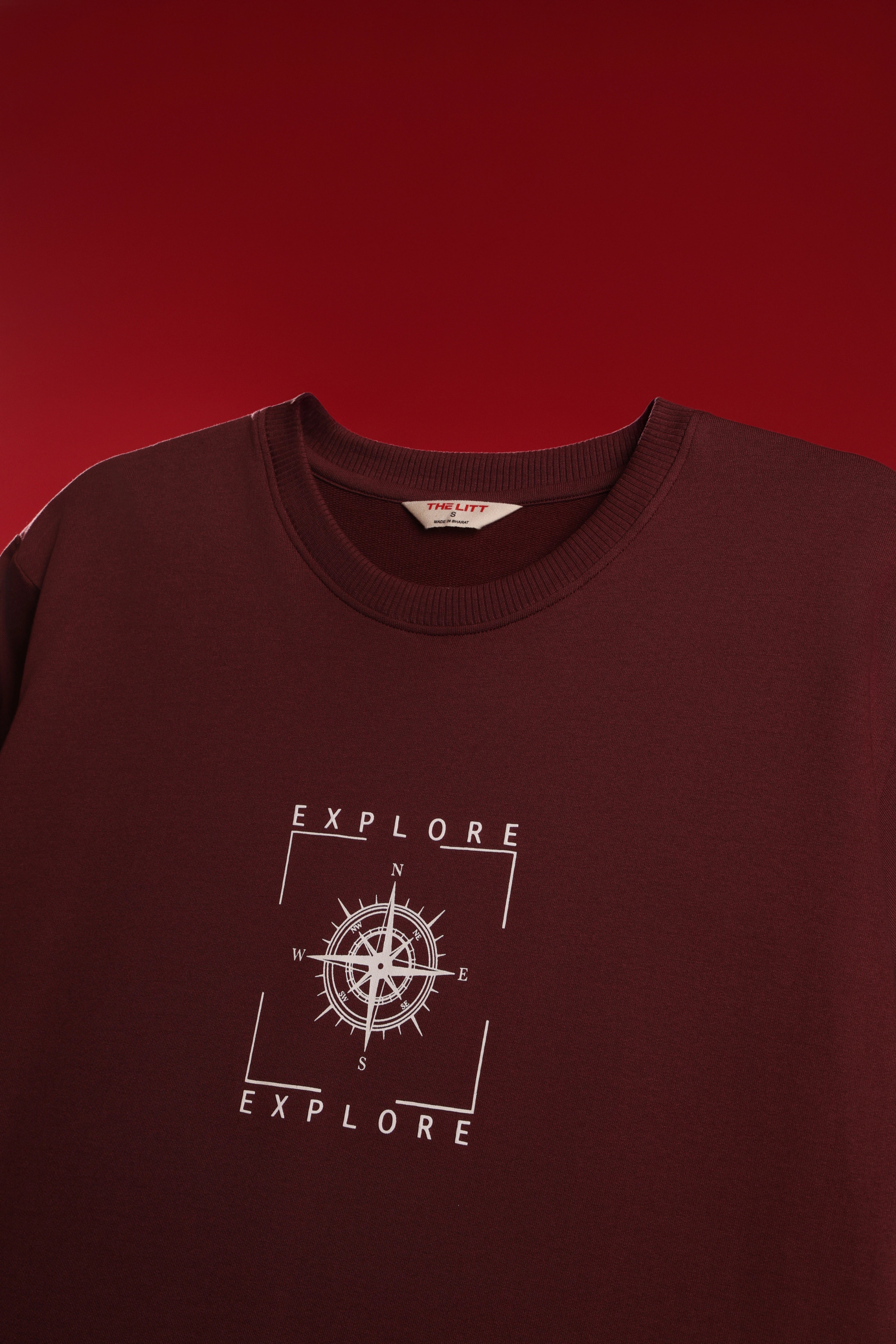 Men's Wine Explore Oversized T-Shirt