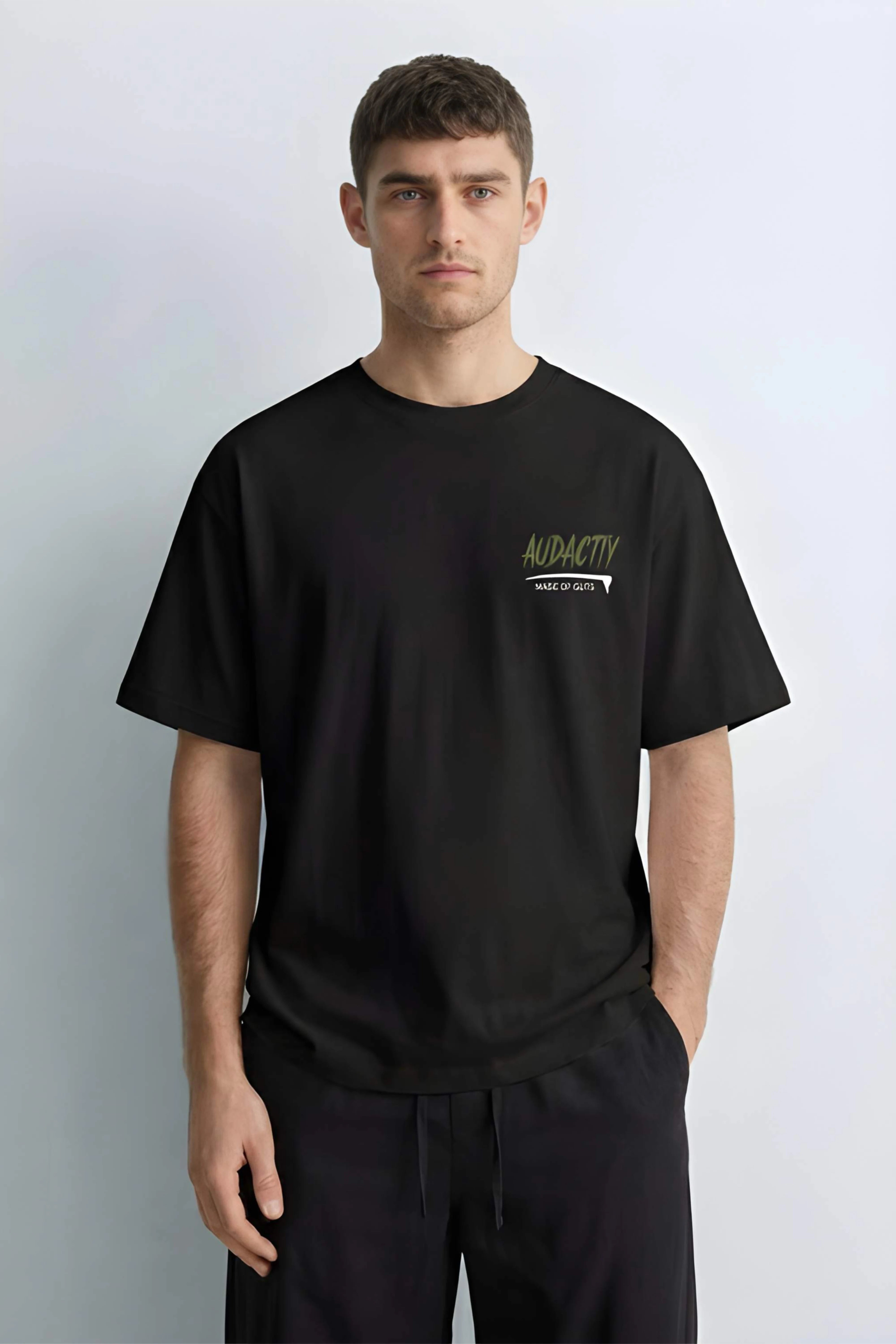 Relaxed Fit Audacity Black T-Shirt for Men