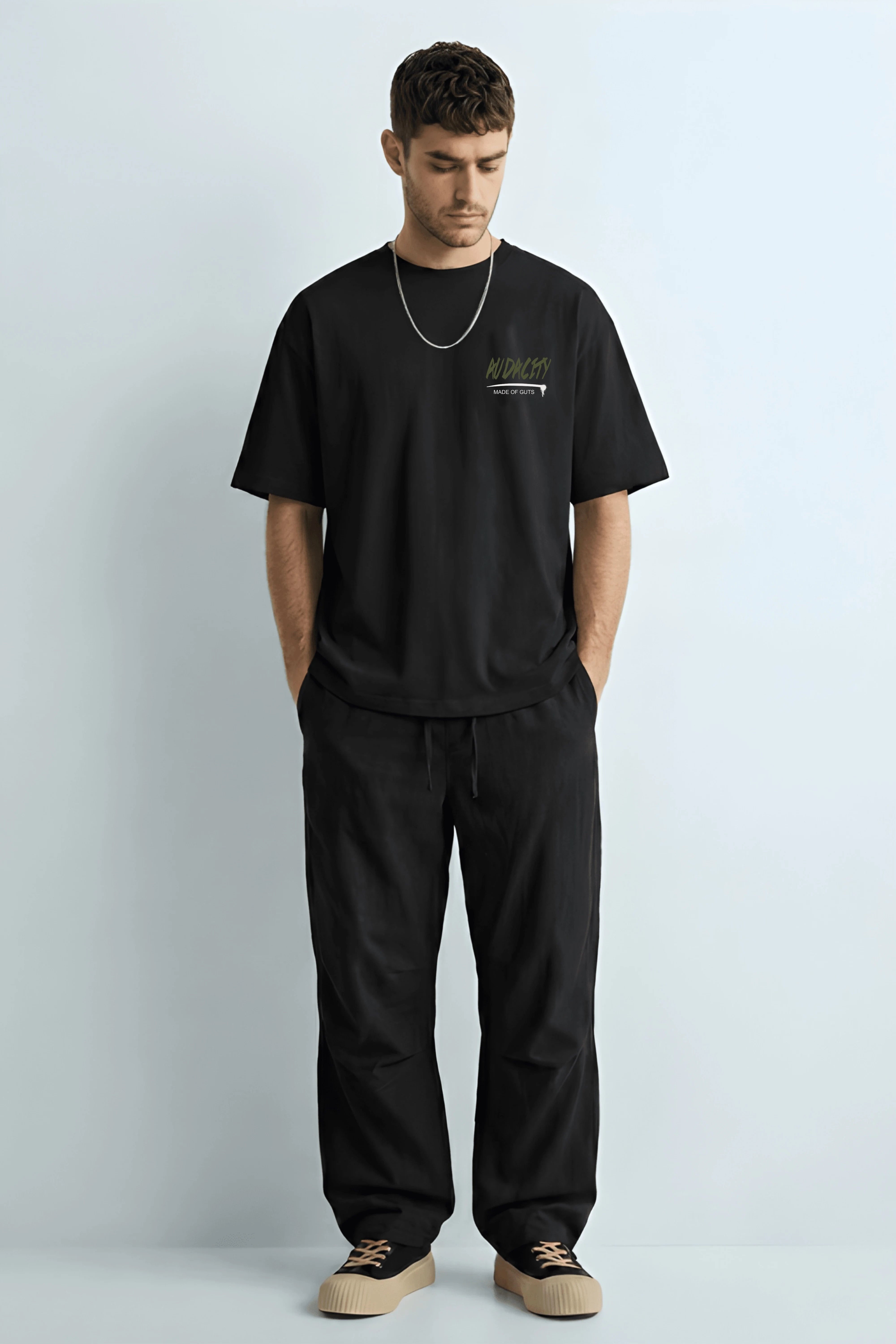 Relaxed Fit Audacity Black T-Shirt for Men