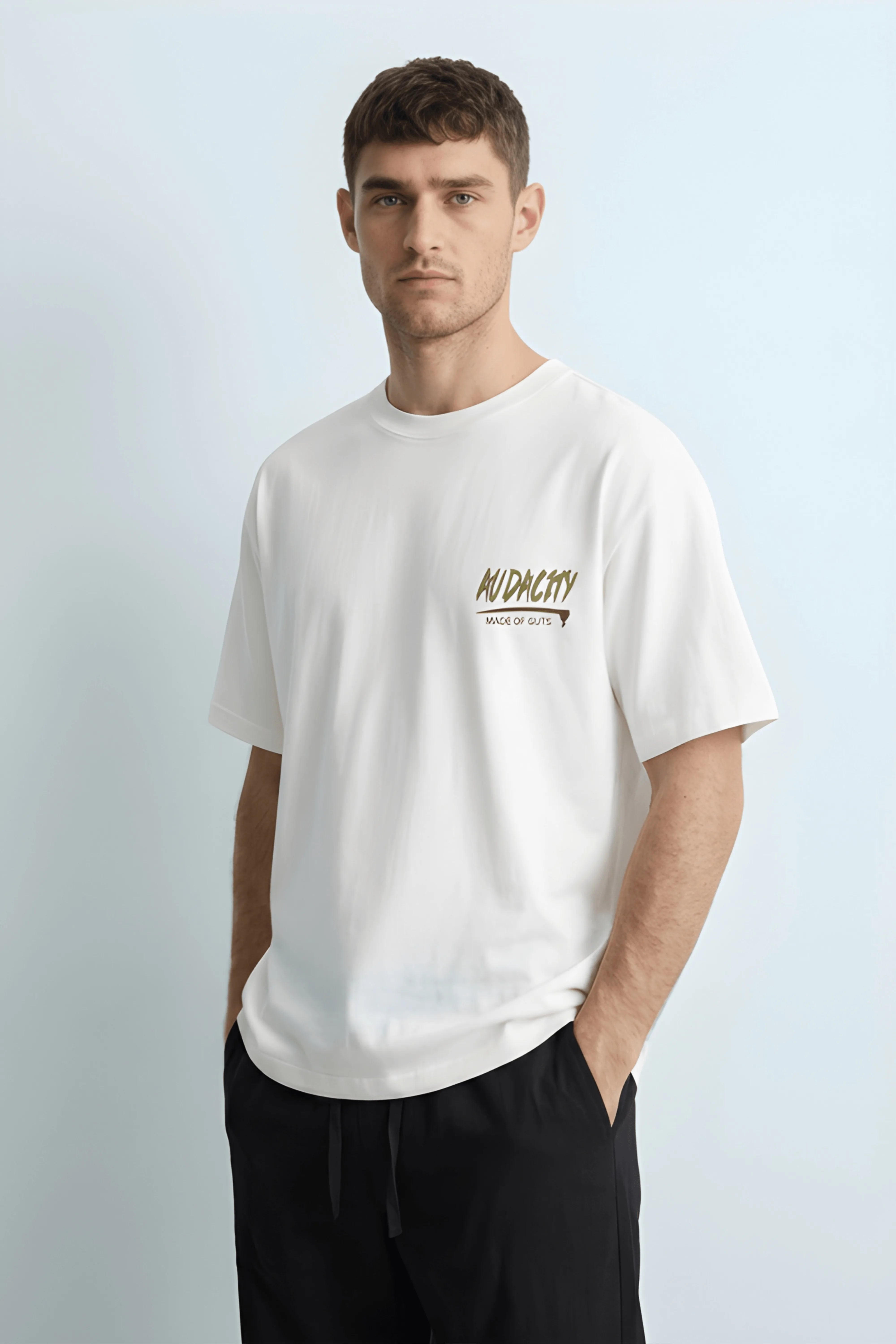 Relaxed Fit Audacity White T-Shirt for Men