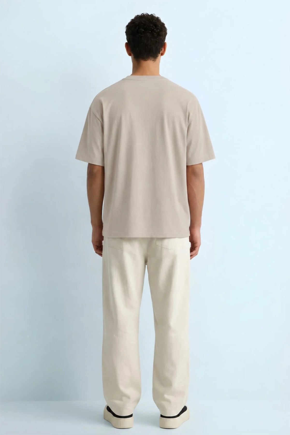 Relaxed Fit 0 Beige T‑Shirt for Men