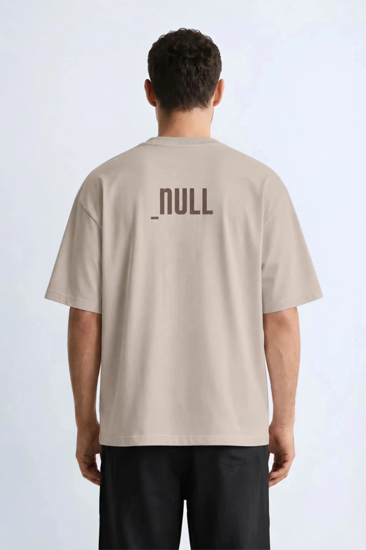 Relaxed Fit Null Beige T-Shirt for Men