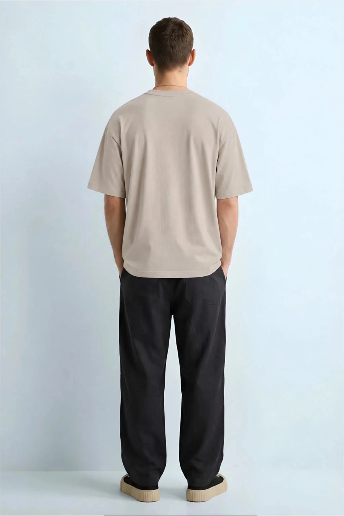 Relaxed Fit Pie Beige T‑Shirt for Men