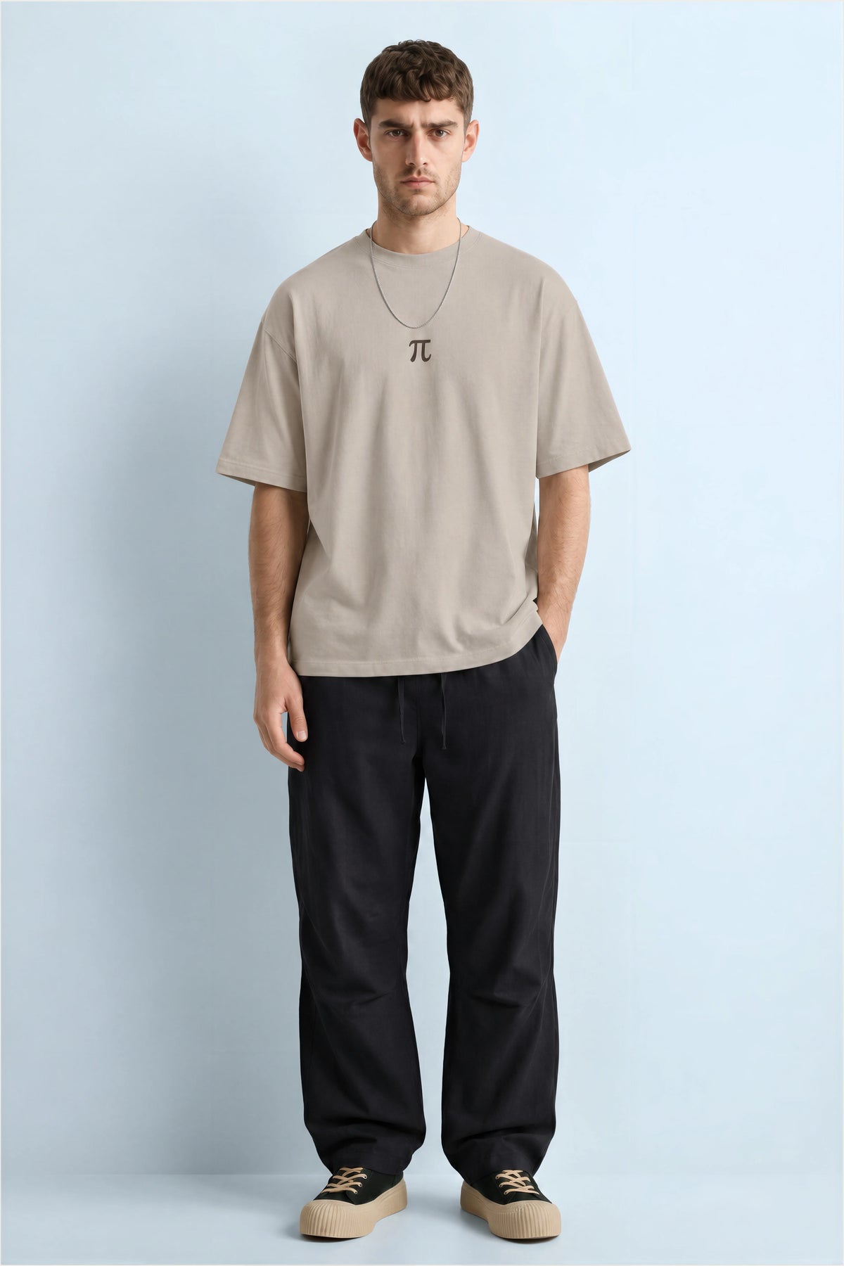 Relaxed Fit Pie Beige T‑Shirt for Men