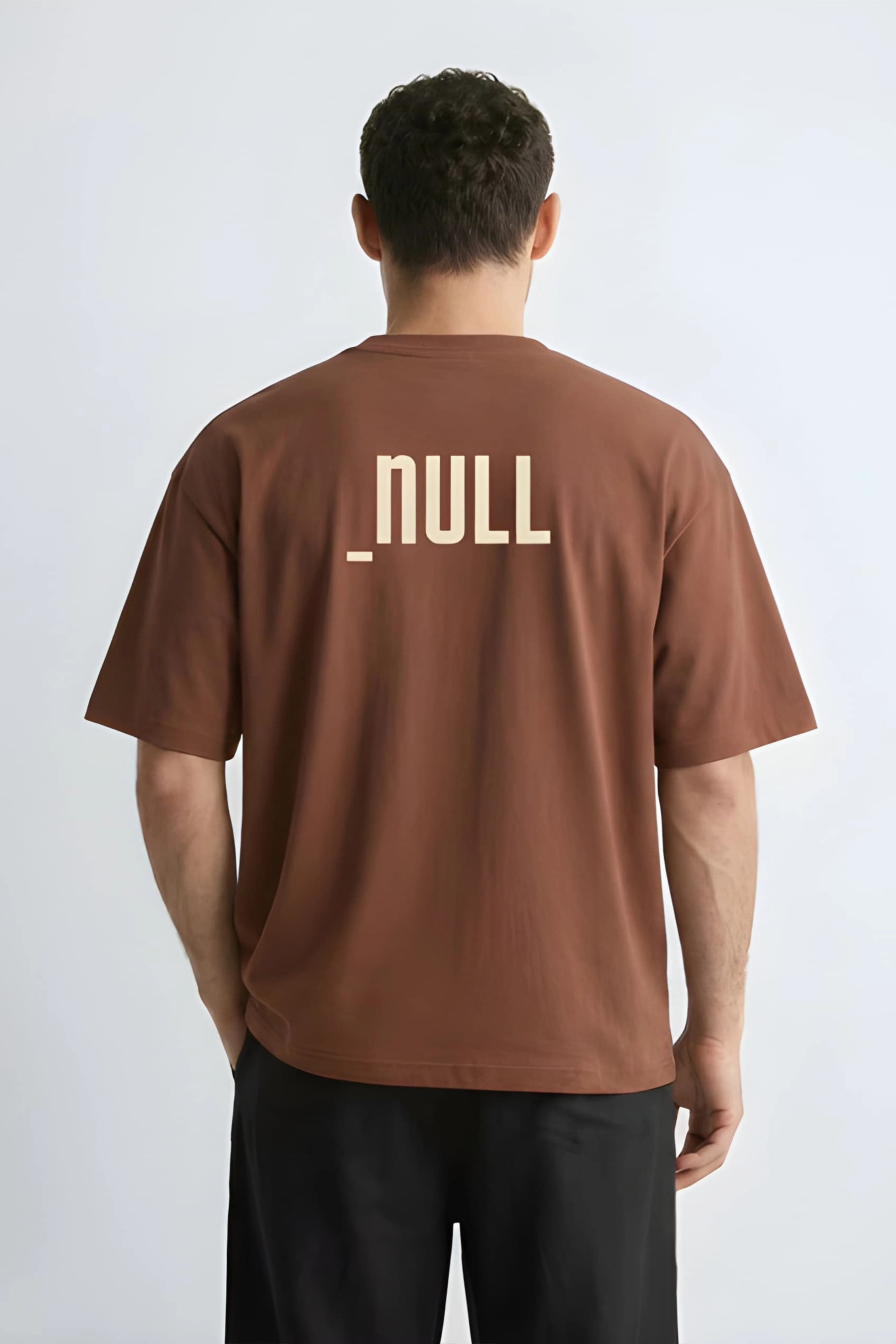 Relaxed Fit Null Brown T-Shirt for Men