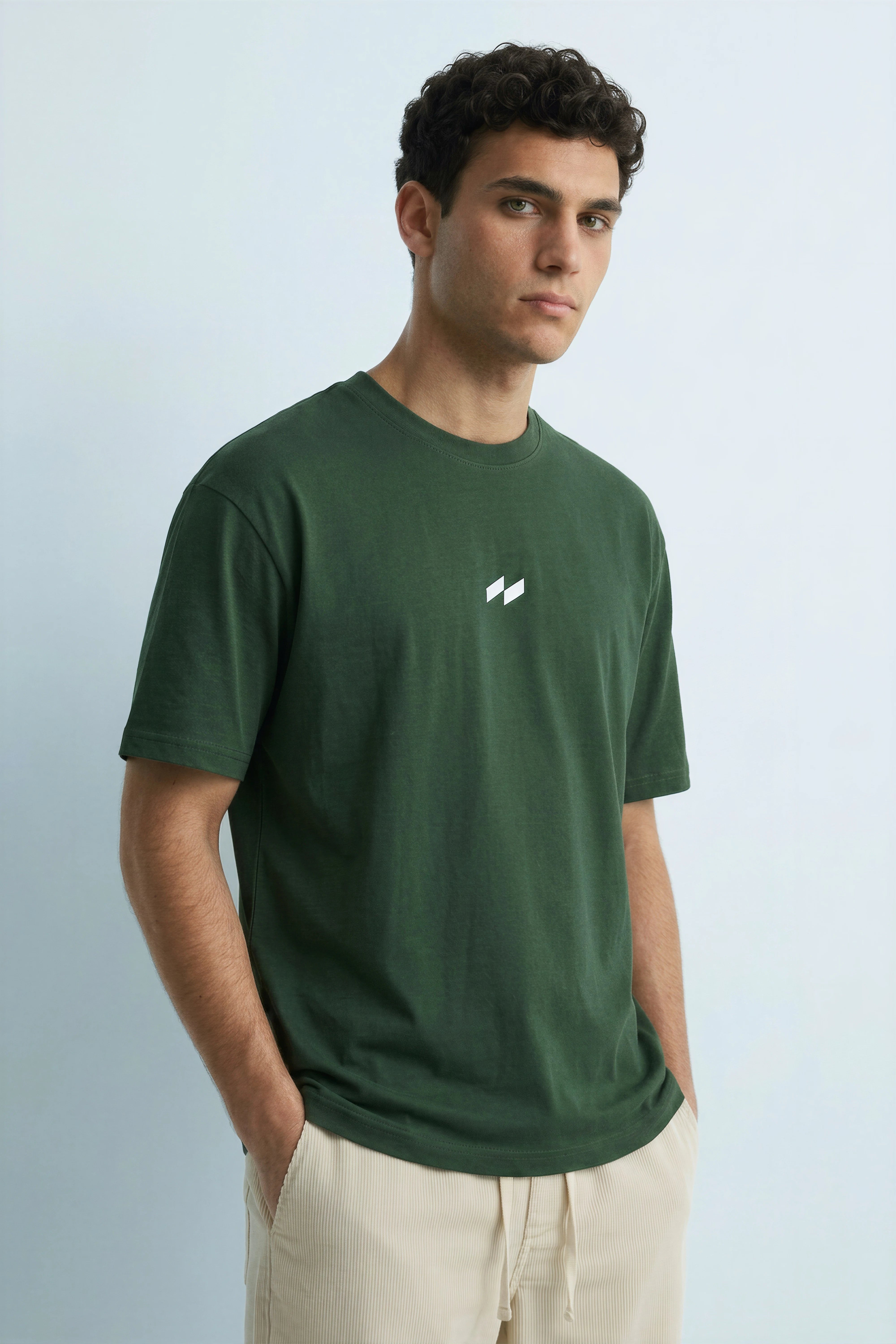 Relaxed Fit Null Green T-Shirt for Men