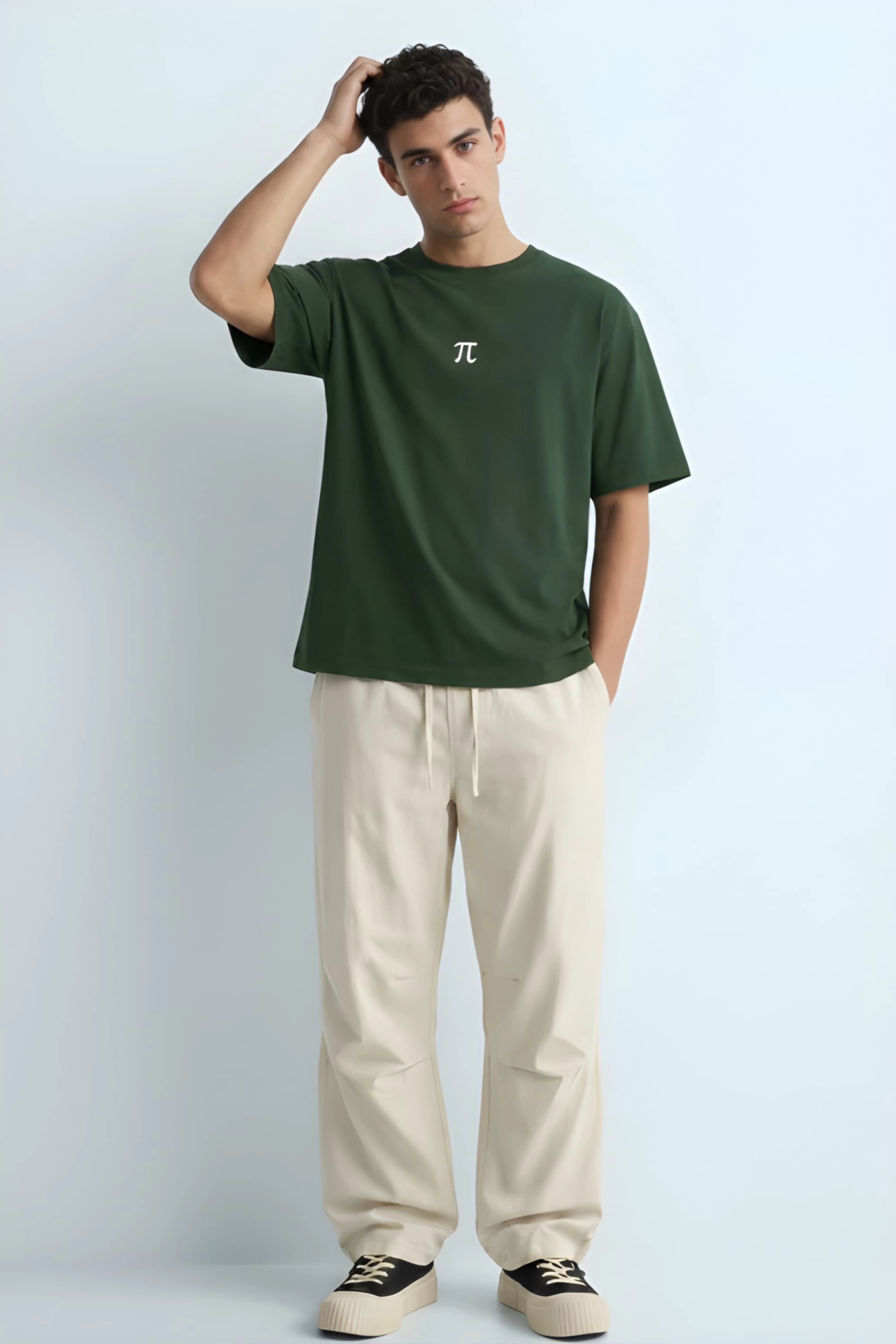 Relaxed Fit Pie Green T‑Shirt for Men