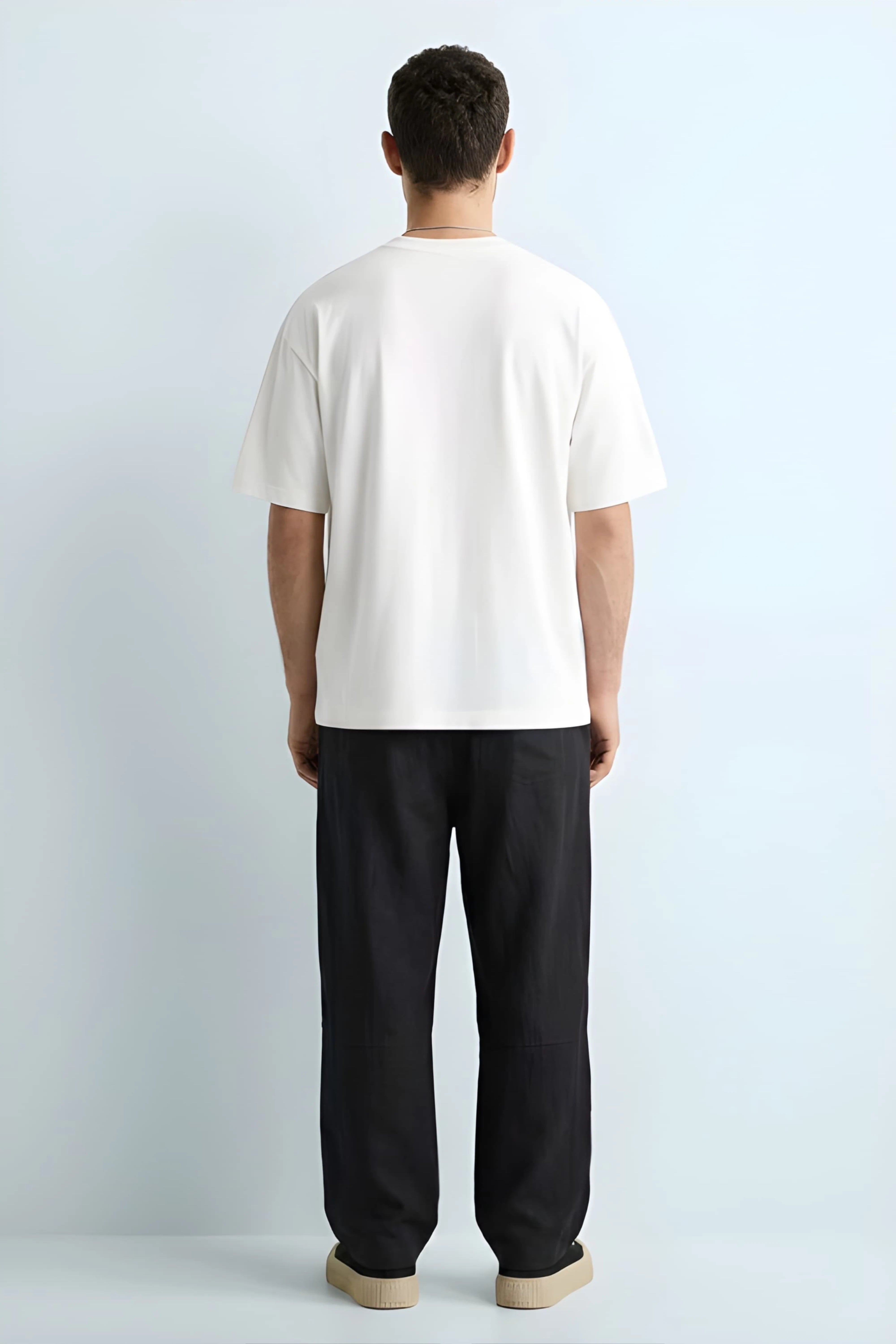 Relaxed Fit Pie White T‑Shirt for Men