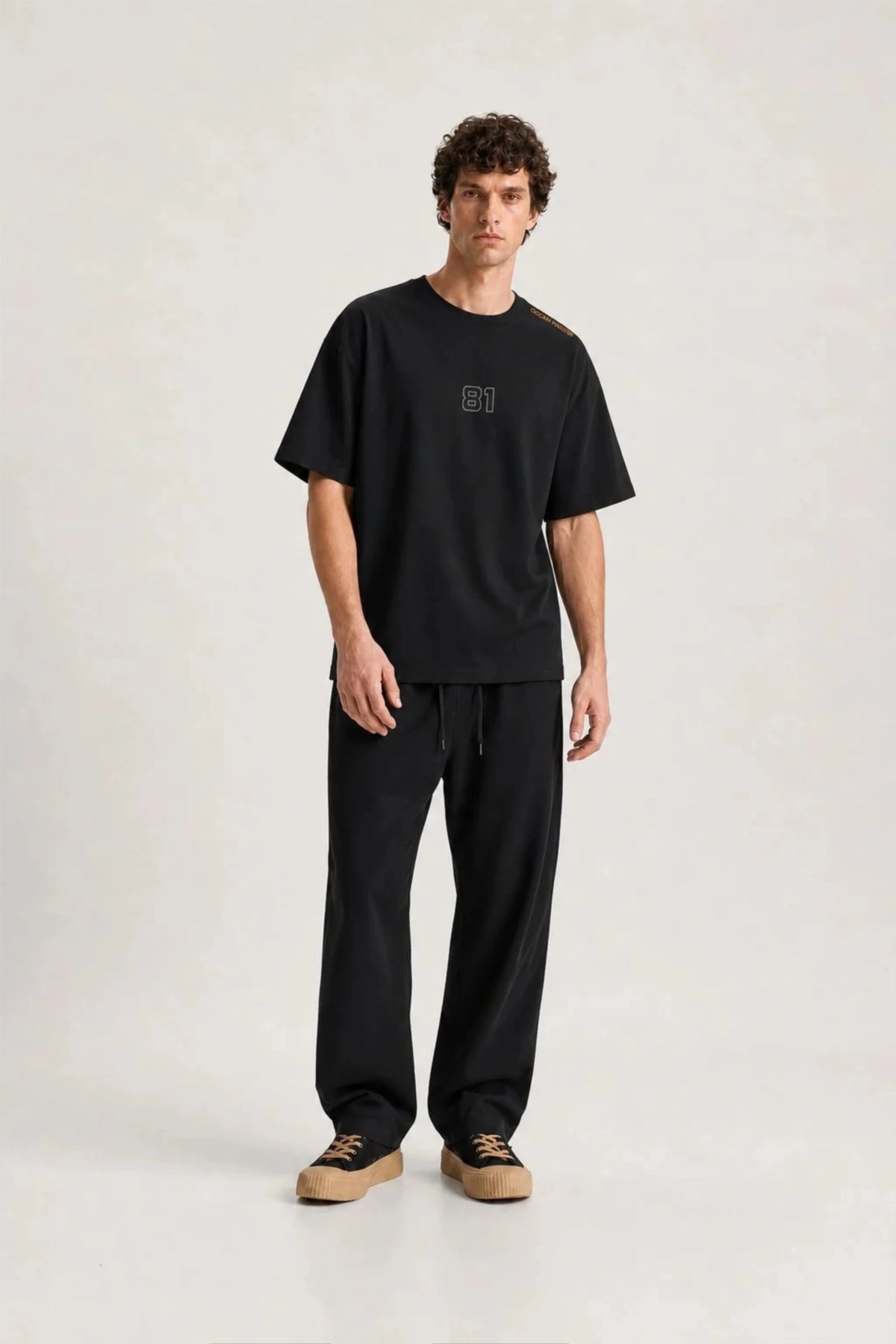 ⁠Oscar Piastri T-Shirt Oversized Fit Black 240 GSM Sustainable Cotton