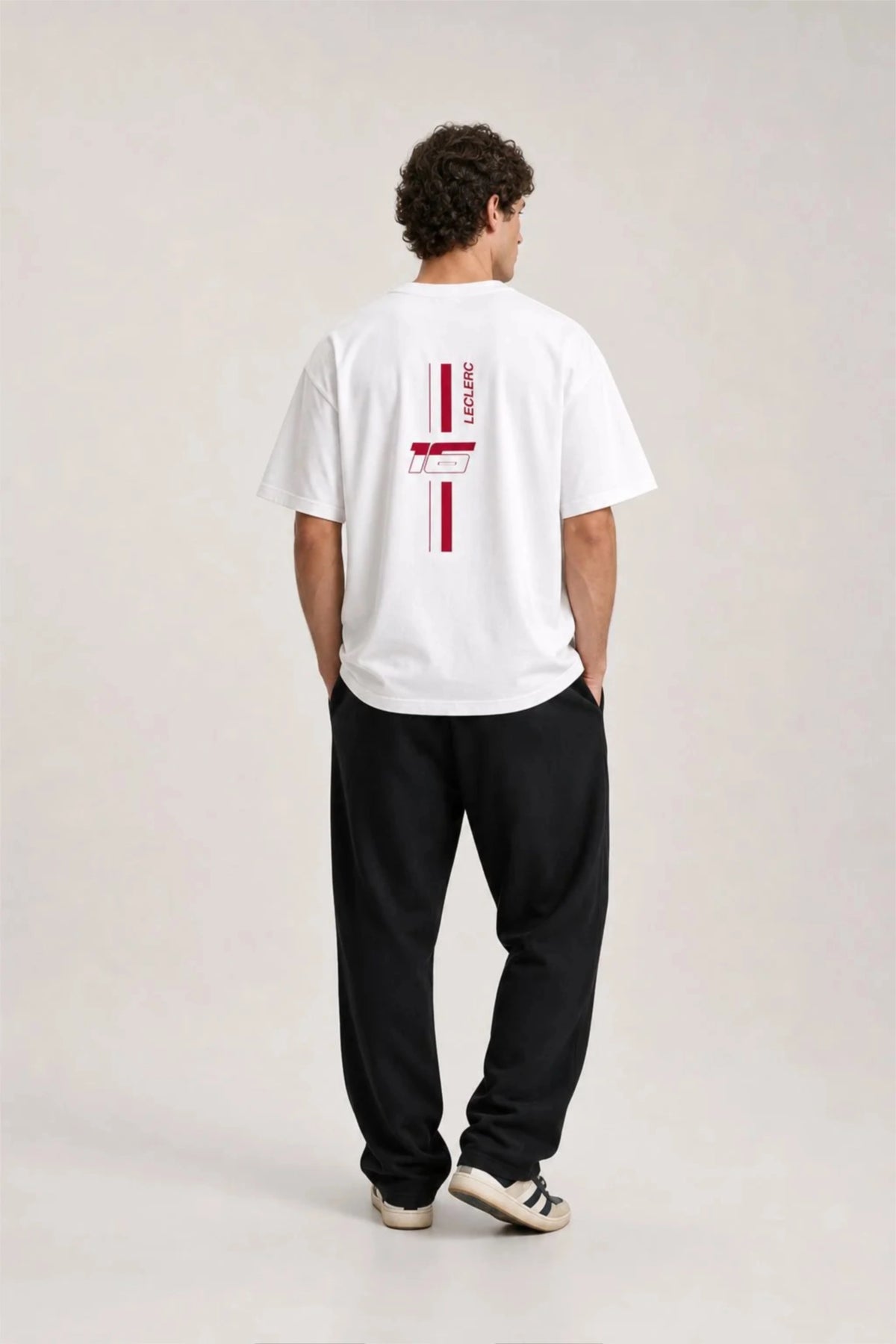 Men's White Formula 1 Oversized T-Shirt