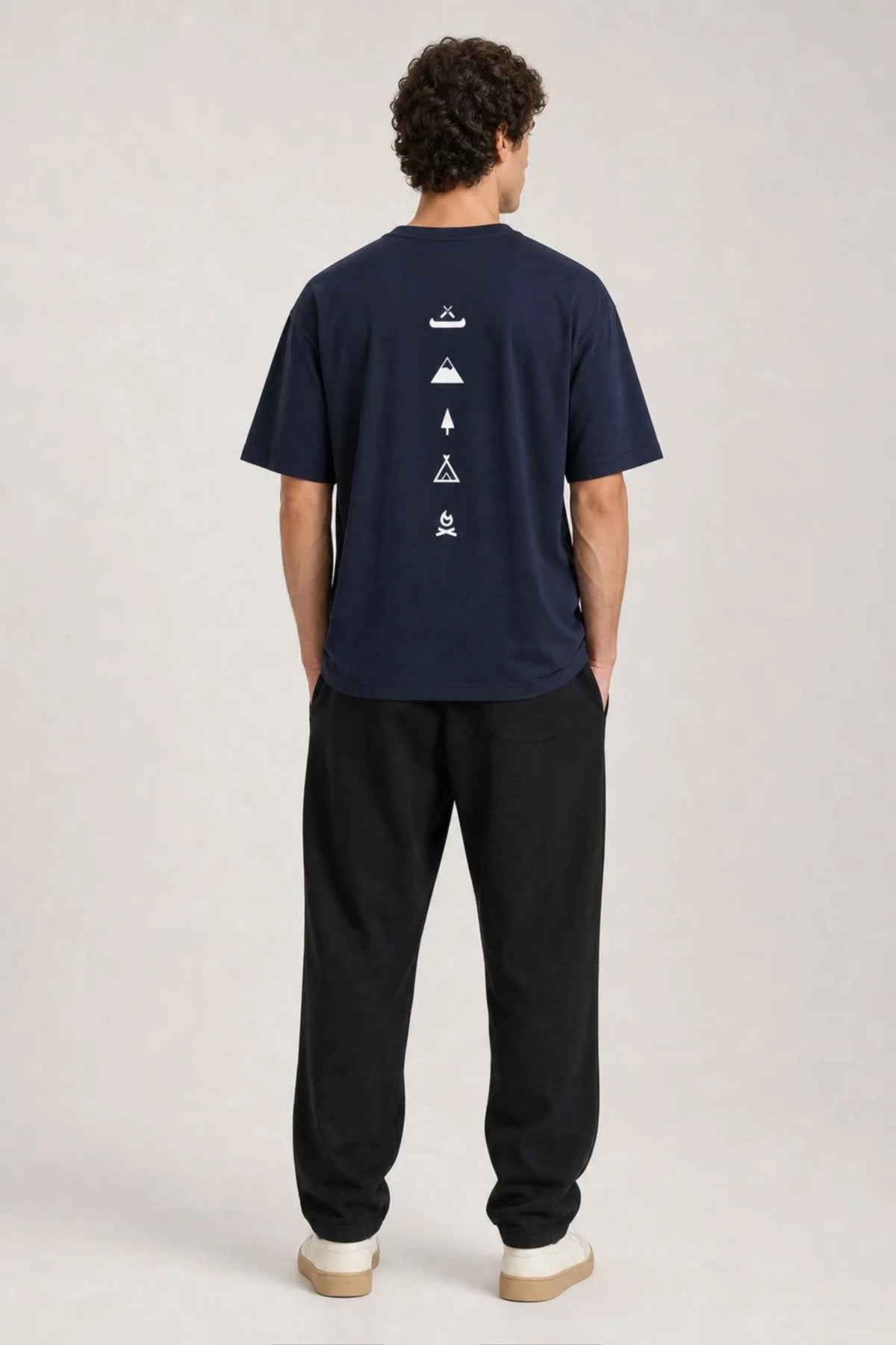 Men's Blue Escape Oversized T-Shirt