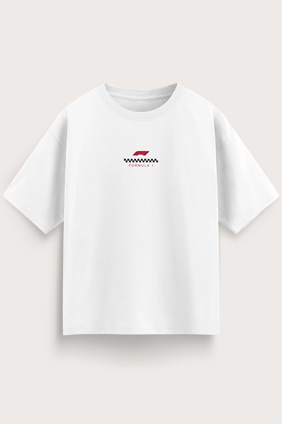 Men's White Formula 1 Oversized T-Shirt