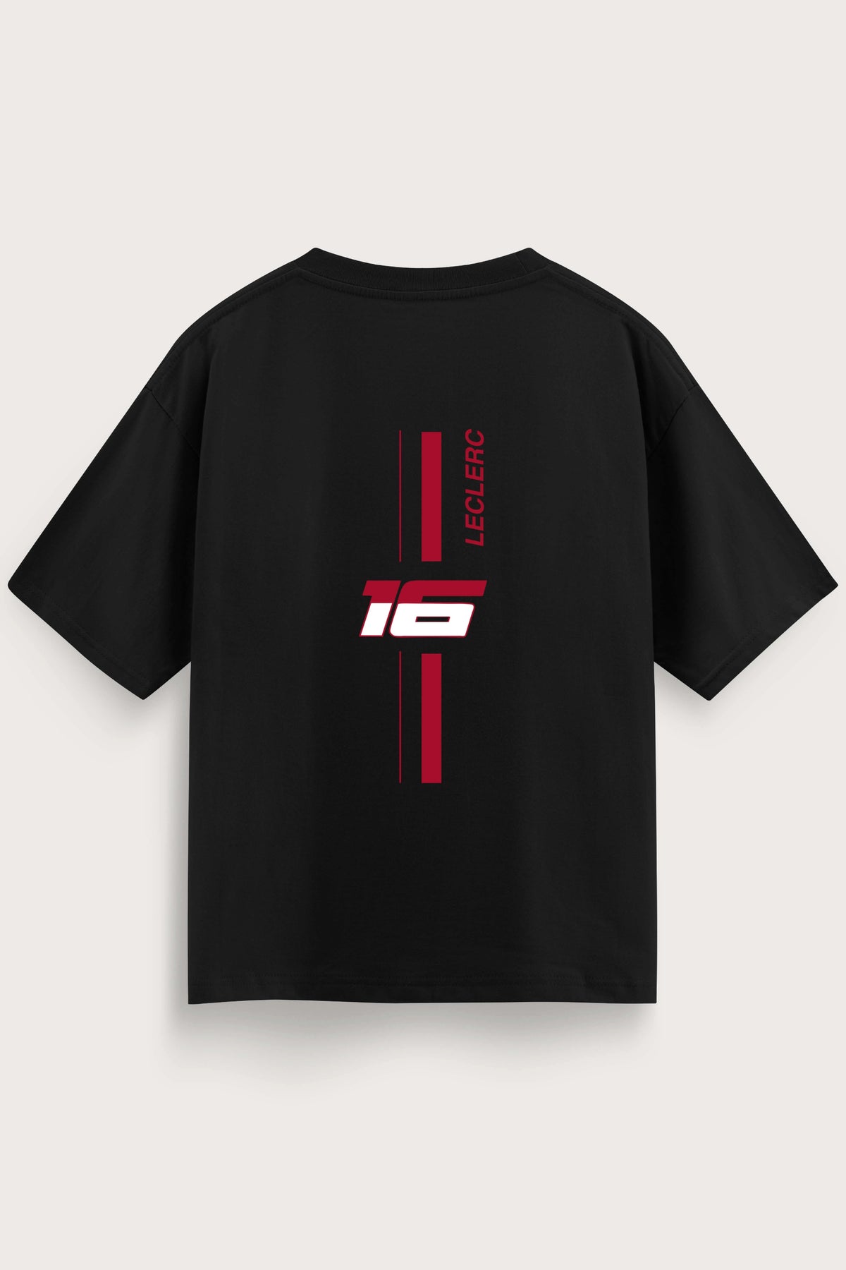 ⁠Charles Leclerc T-Shirt Oversized Fit Black 240 GSM Cotton