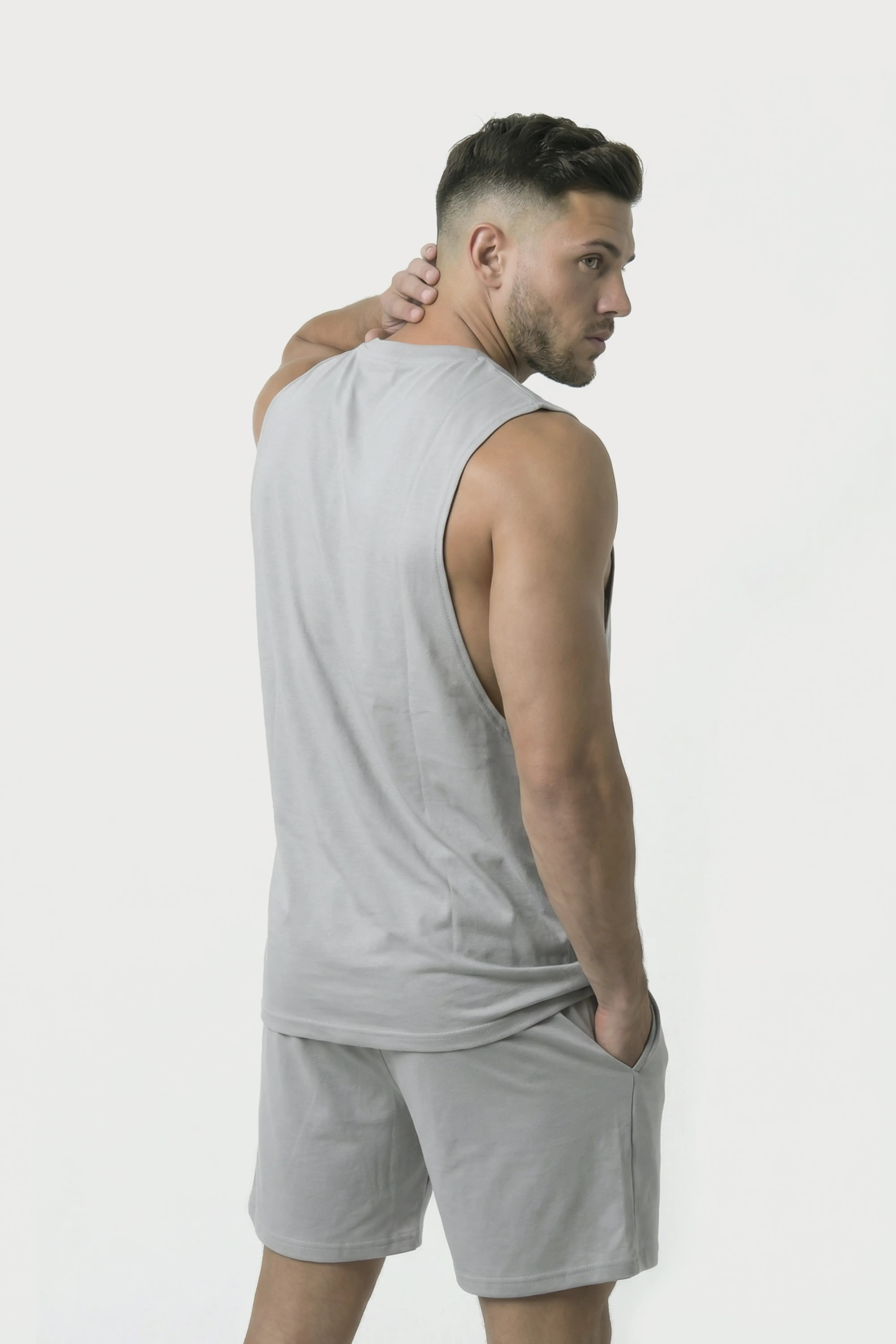 Men’s Grey loosefit bamboo cotton co-ord set
