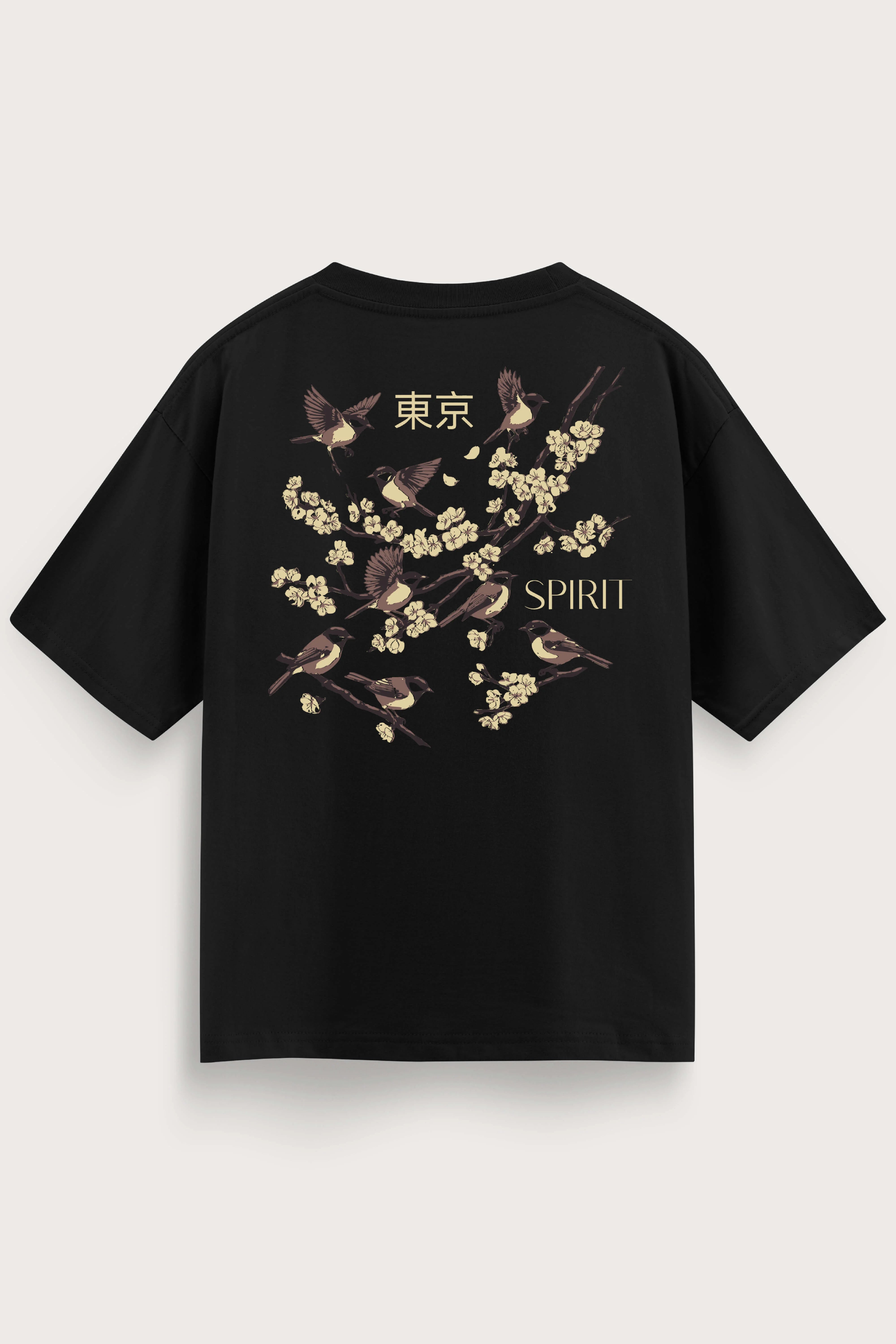 Men's Black Tokyo Spring Oversized T-Shirt