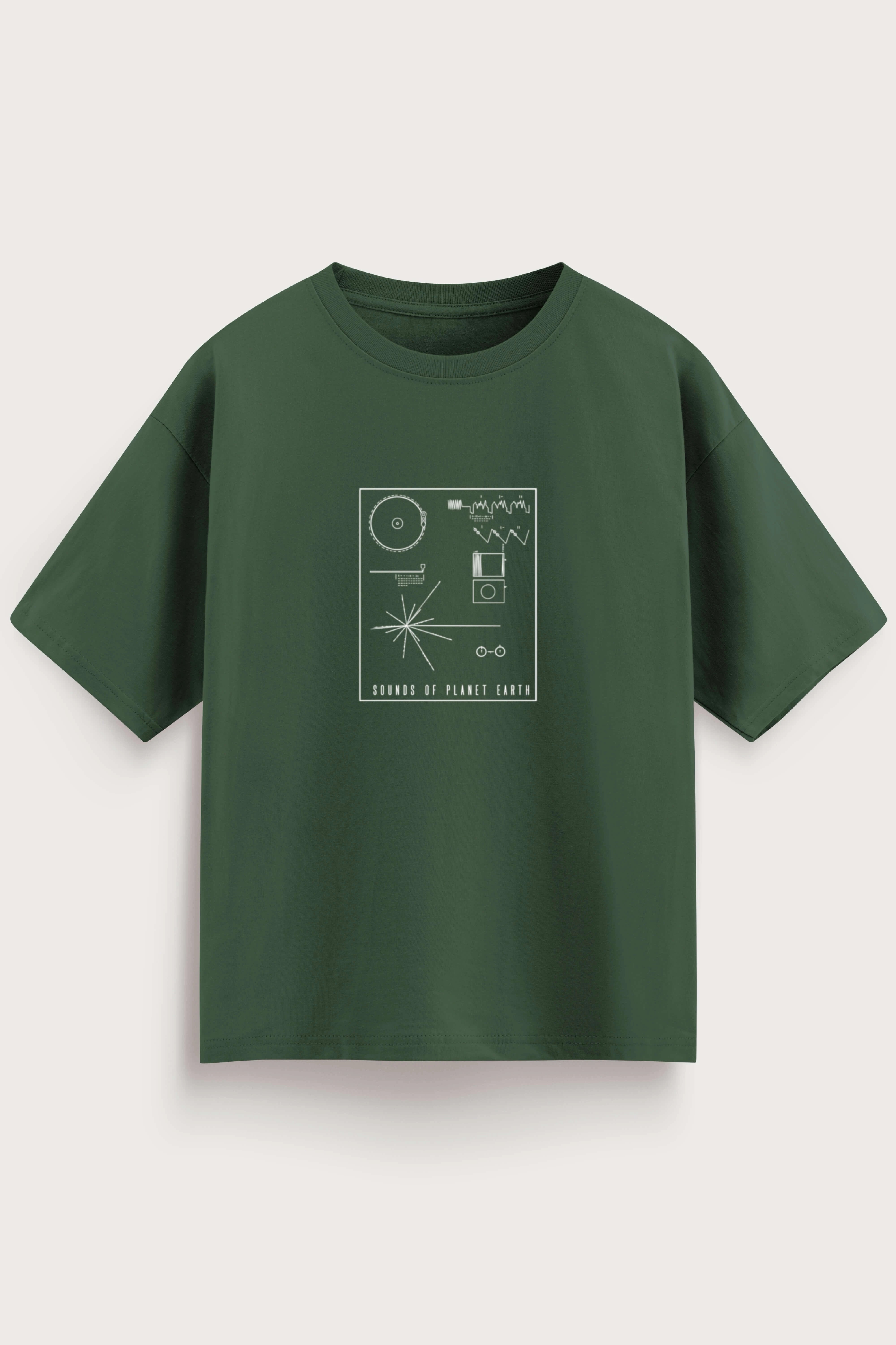 Men oversized green tshirt SOPE front