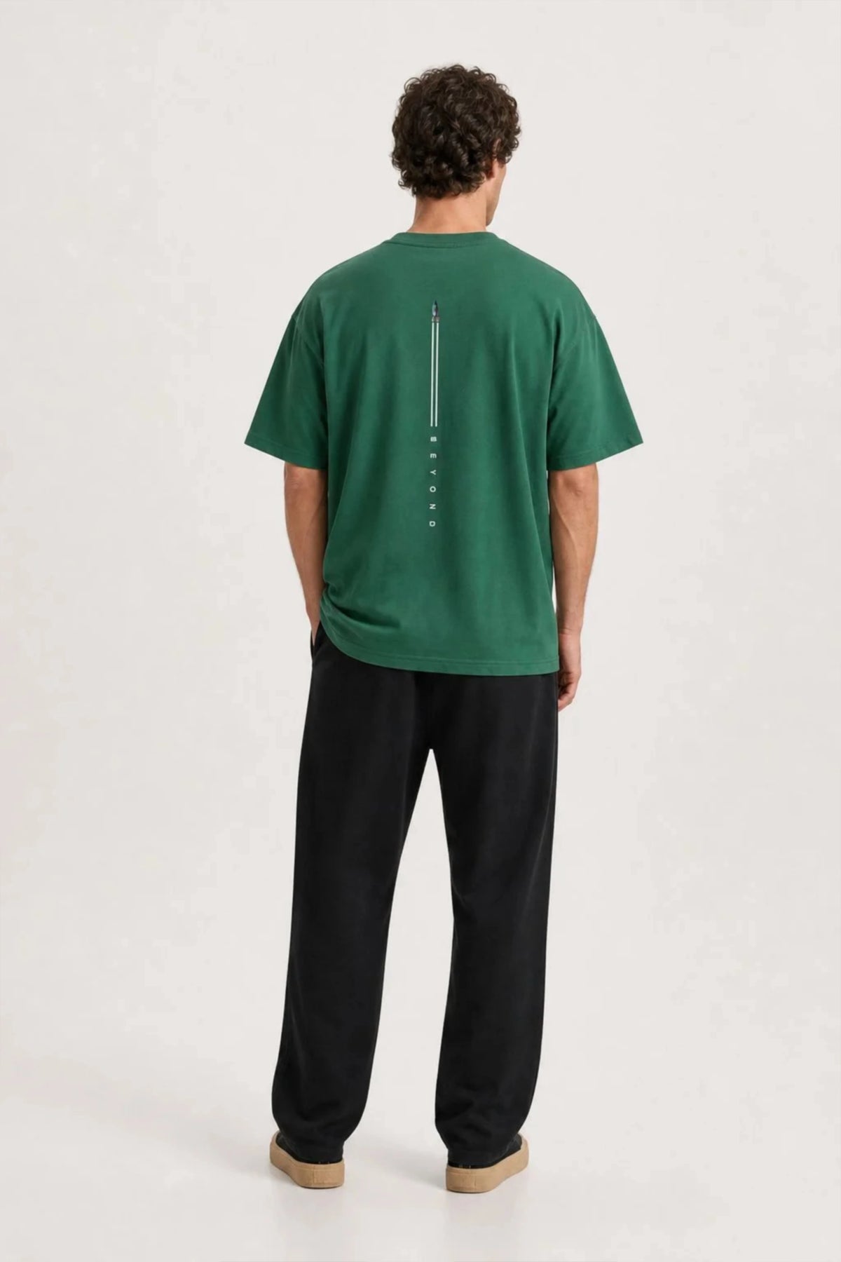 Men's Green Beyond Oversized T-Shirt