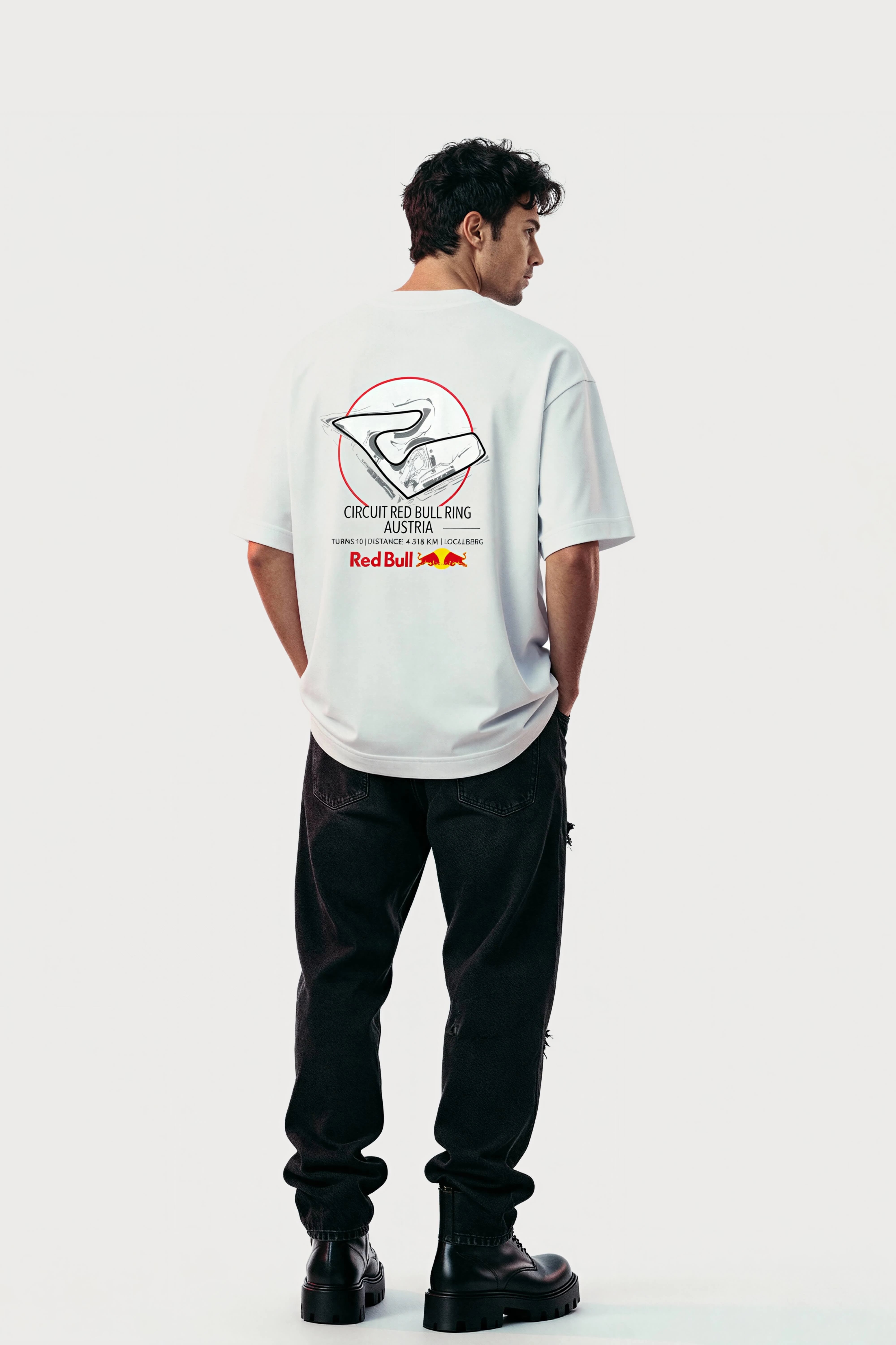 Men's White Redbull Oversized T-Shirt